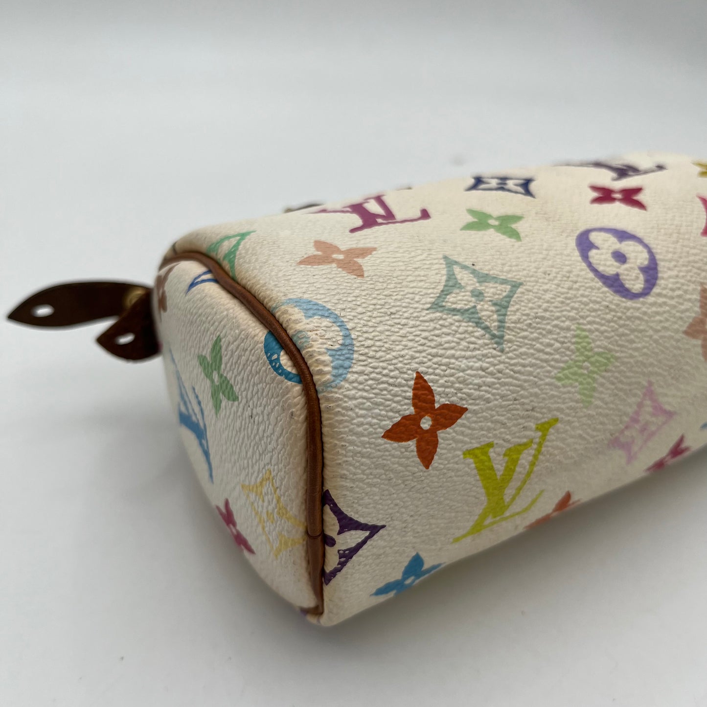 LV Takashi Murakami White Multicolor Mini Speedy Nano