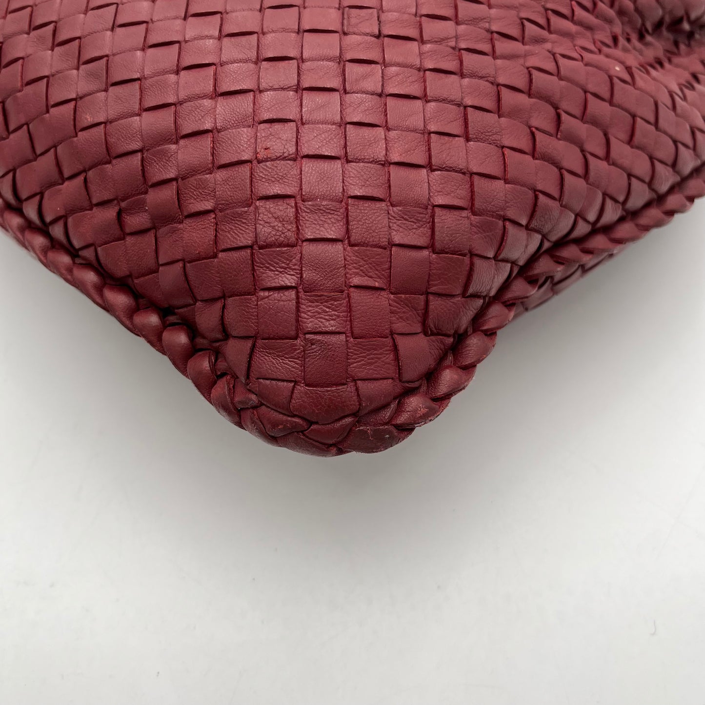 Bottega Veneta Red Intrecciato Large Hobo Shoulder Bag