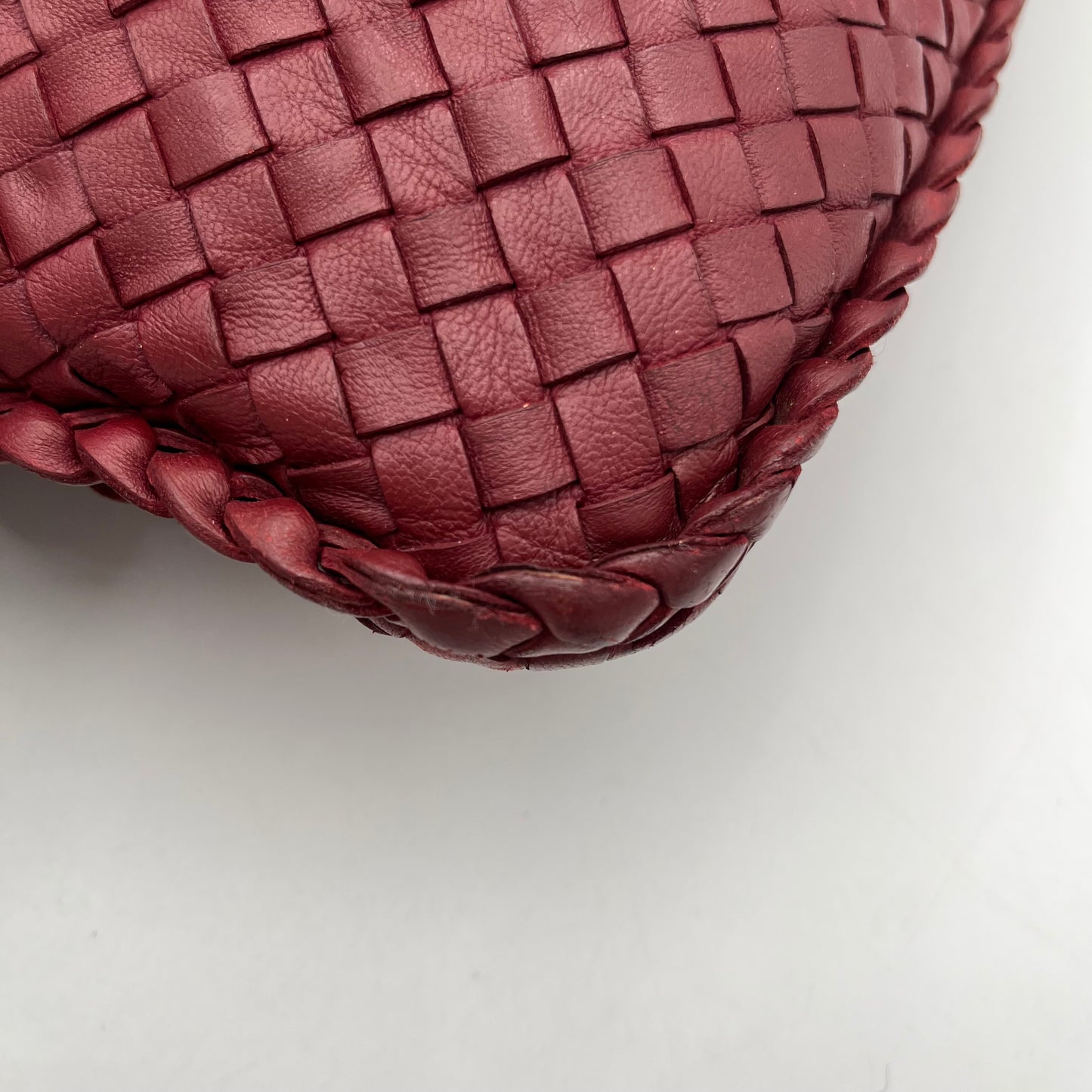 Bottega Veneta Red Intrecciato Large Hobo Shoulder Bag