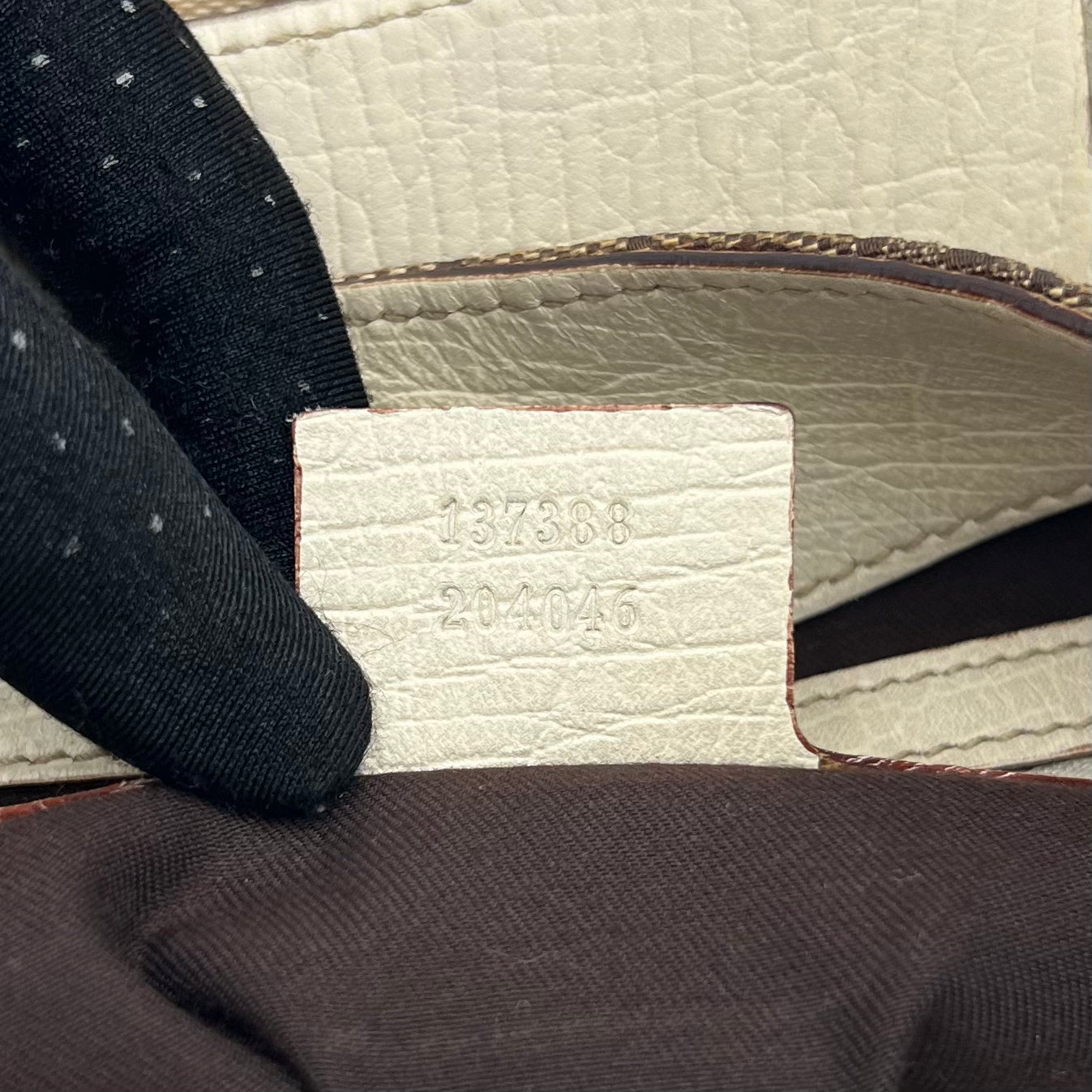Gucci Monogram Canvas White Leather Hasler Horsebit Shoulder Bag