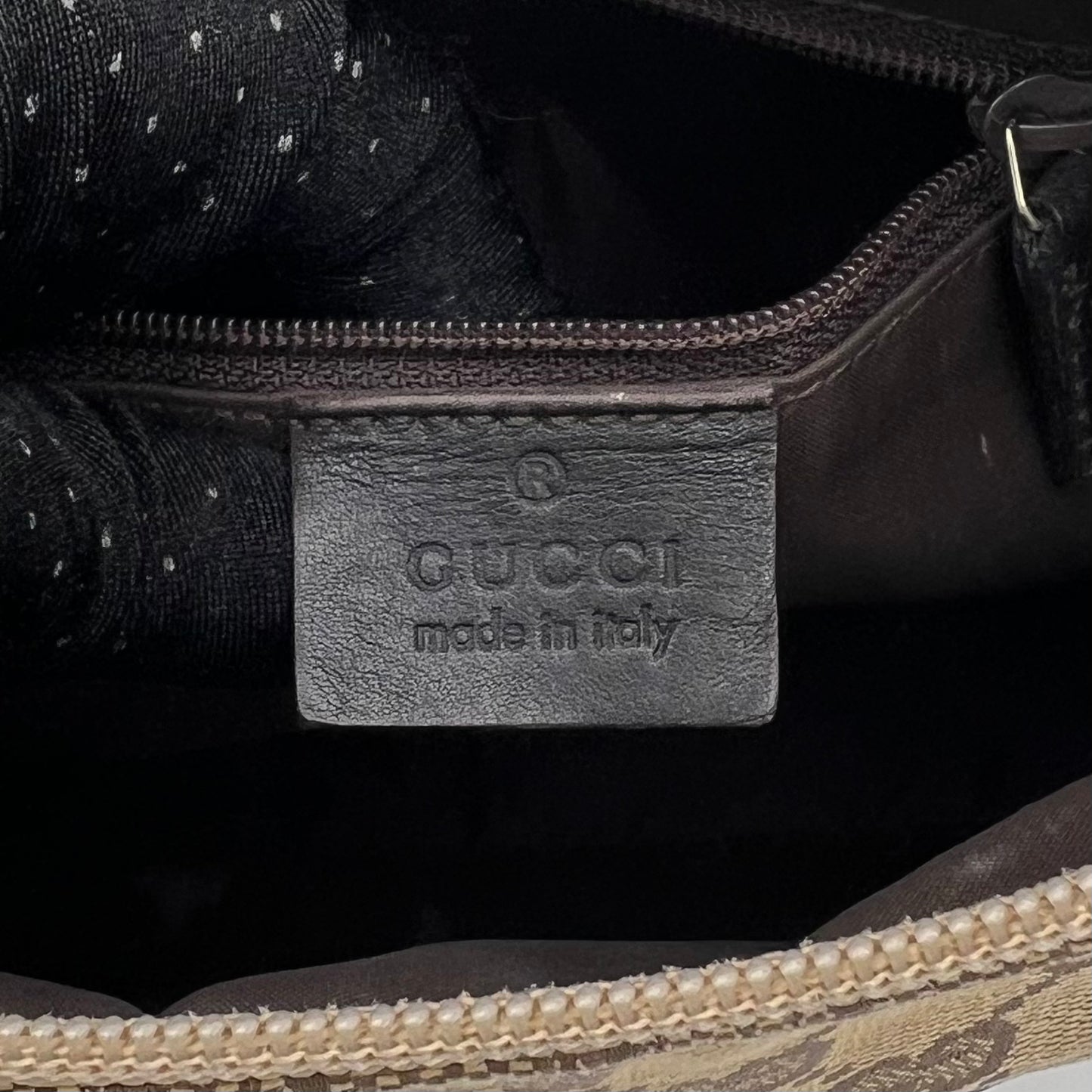 Gucci Brown Monogram Canvas Bamboo Shoulder Bag