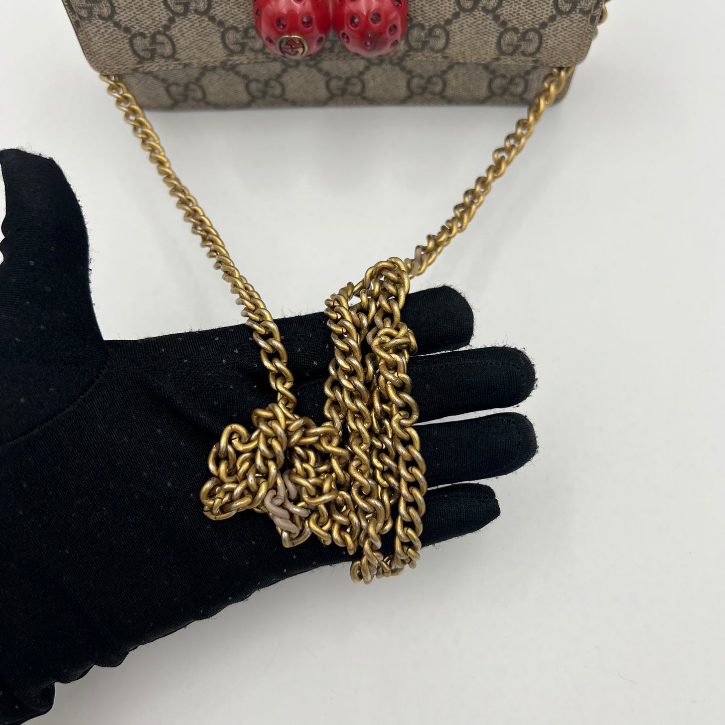 Gucci Supreme Cherry Mini Chain Bag
