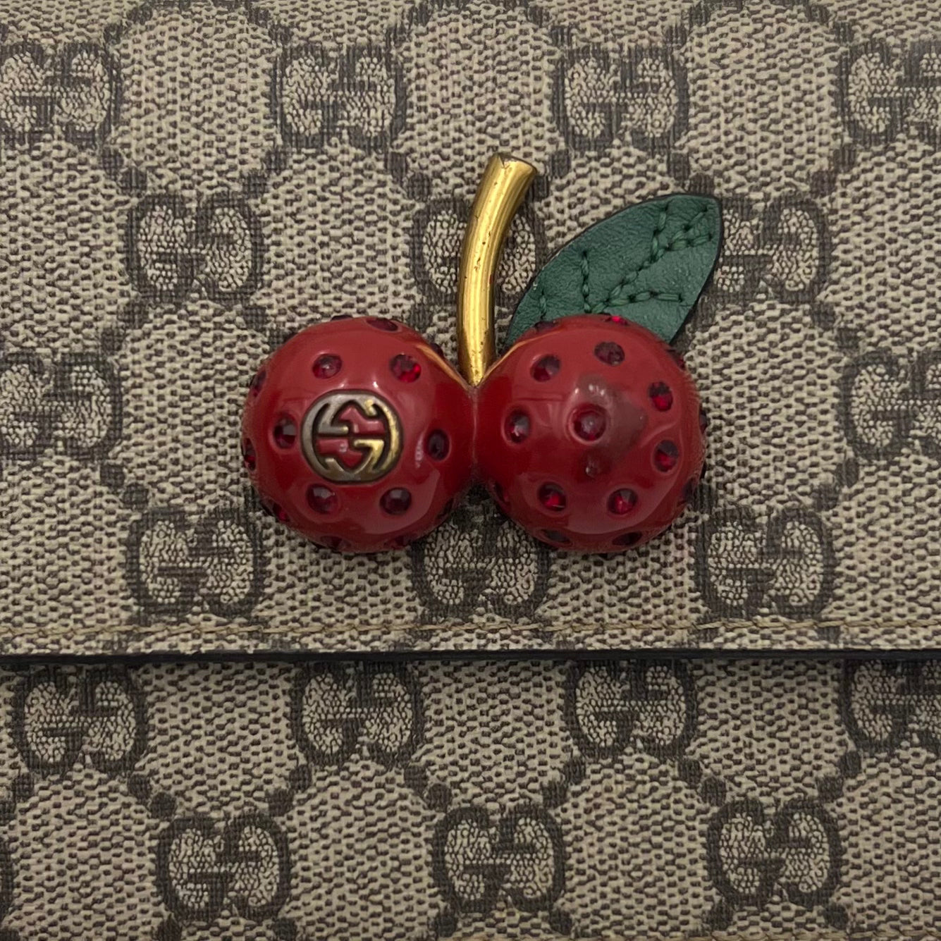 Gucci Supreme Cherry Mini Chain Bag