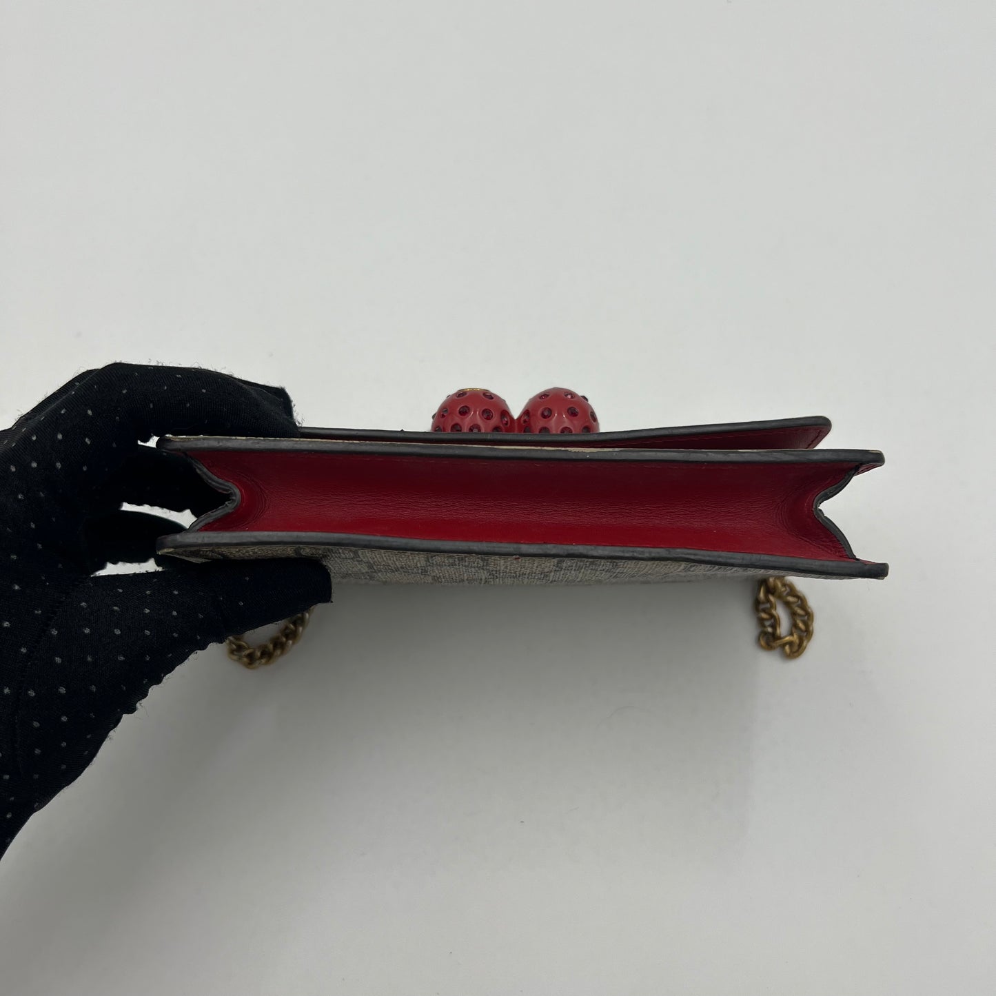 Gucci Supreme Cherry Mini Chain Bag
