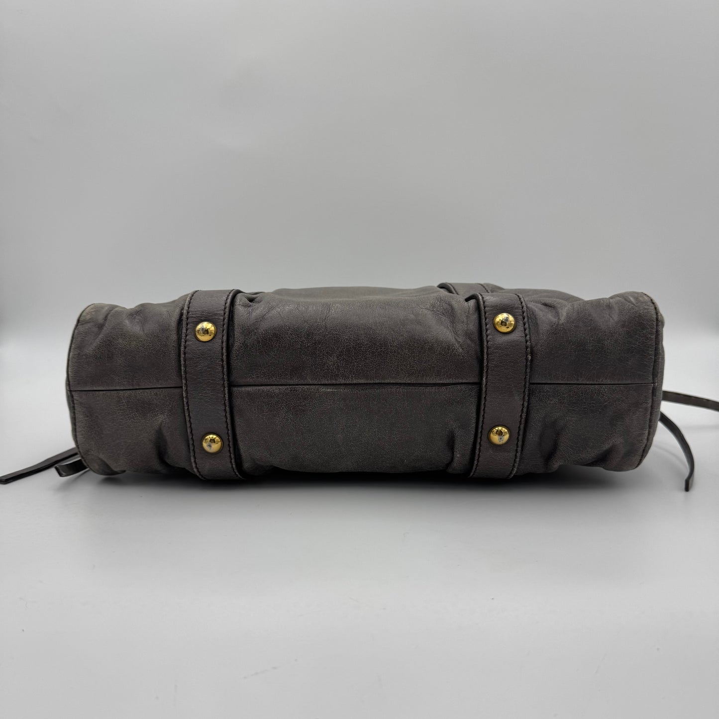 Miu Miu Gray Vitello Satchel
