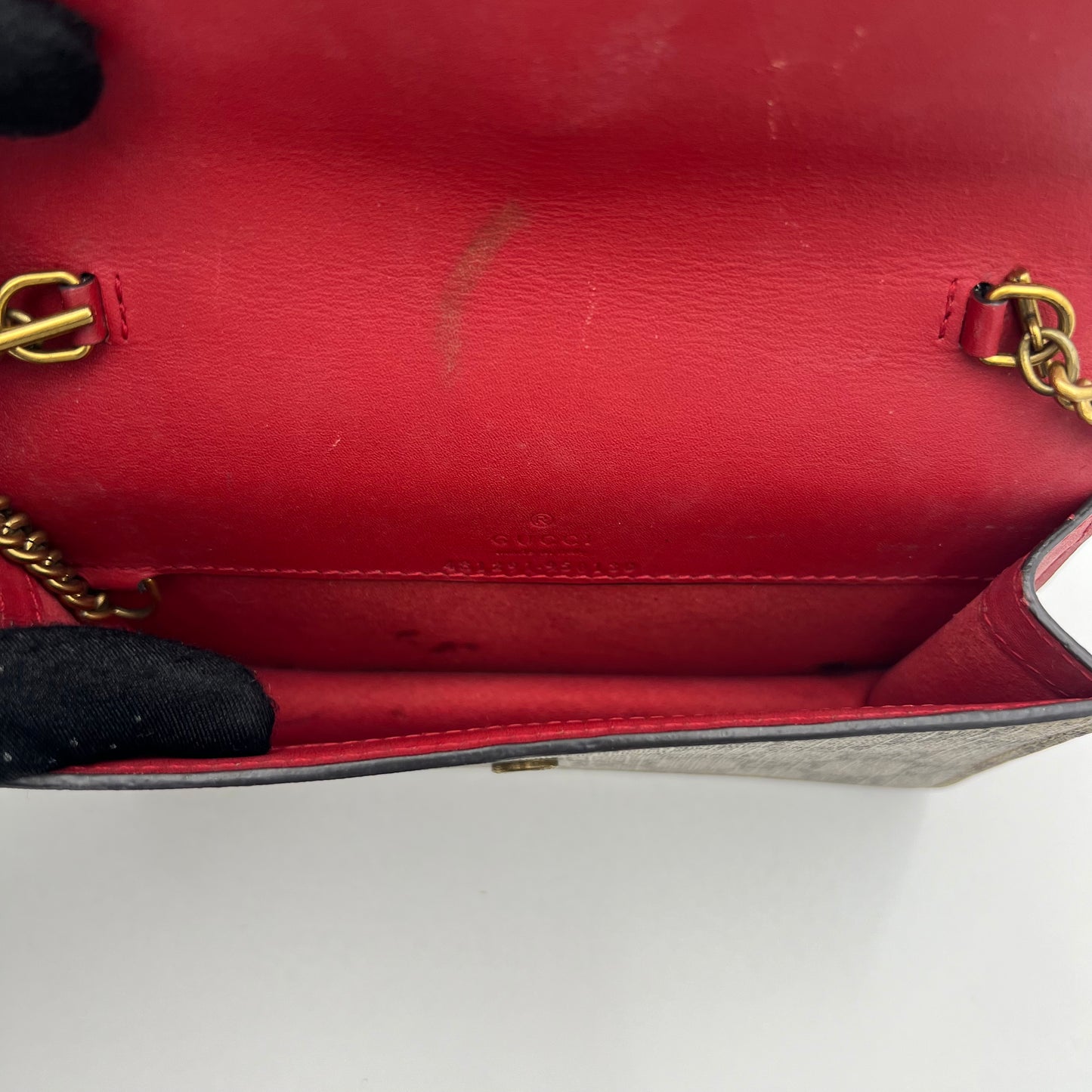 Gucci Supreme Cherry Mini Chain Bag