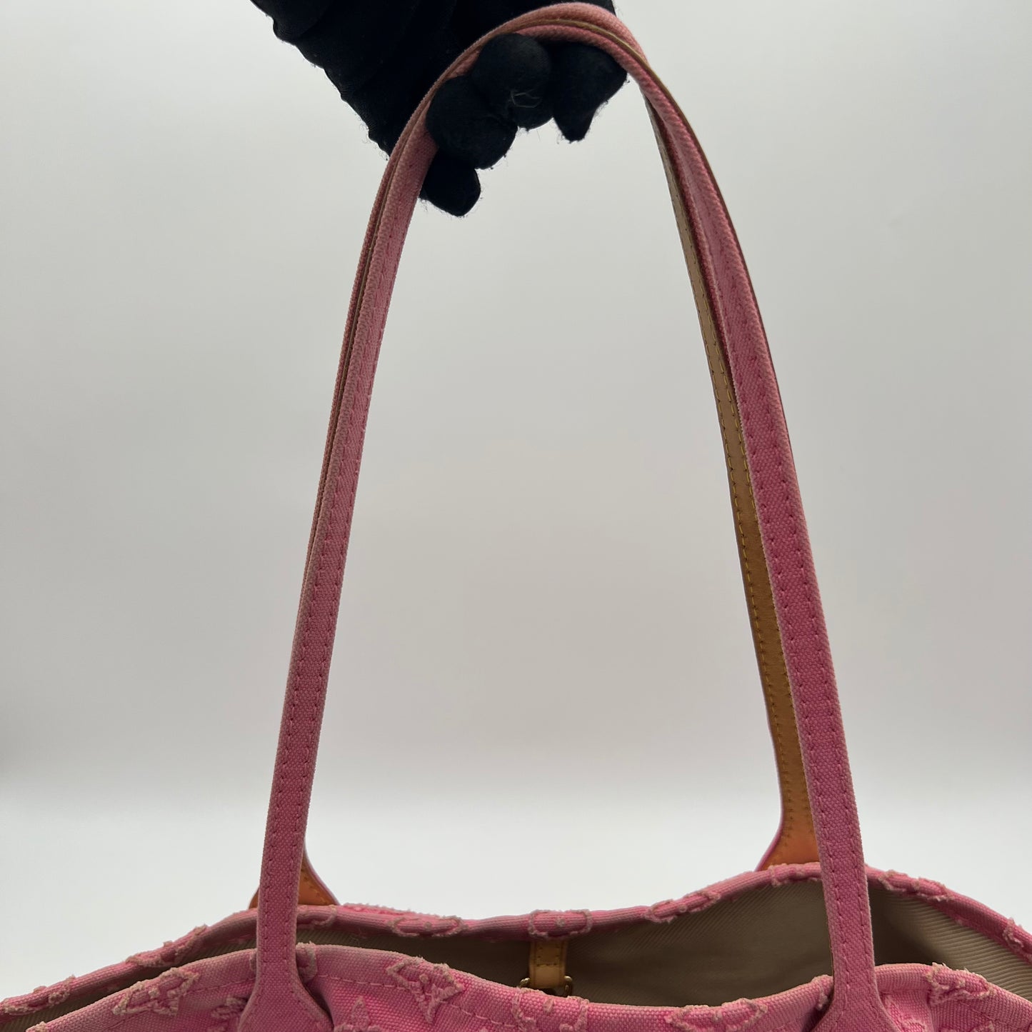 LV Pink Denim Monogram Stone Neverfull MM