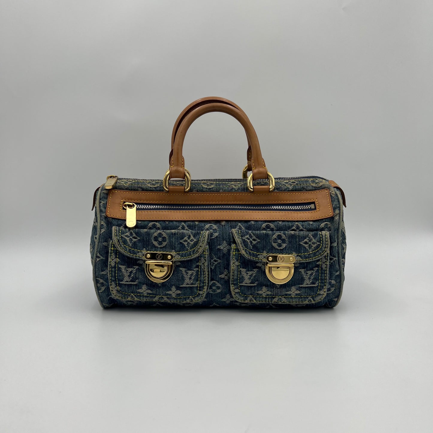 LV Blue Monogram Denim Neo Speedy