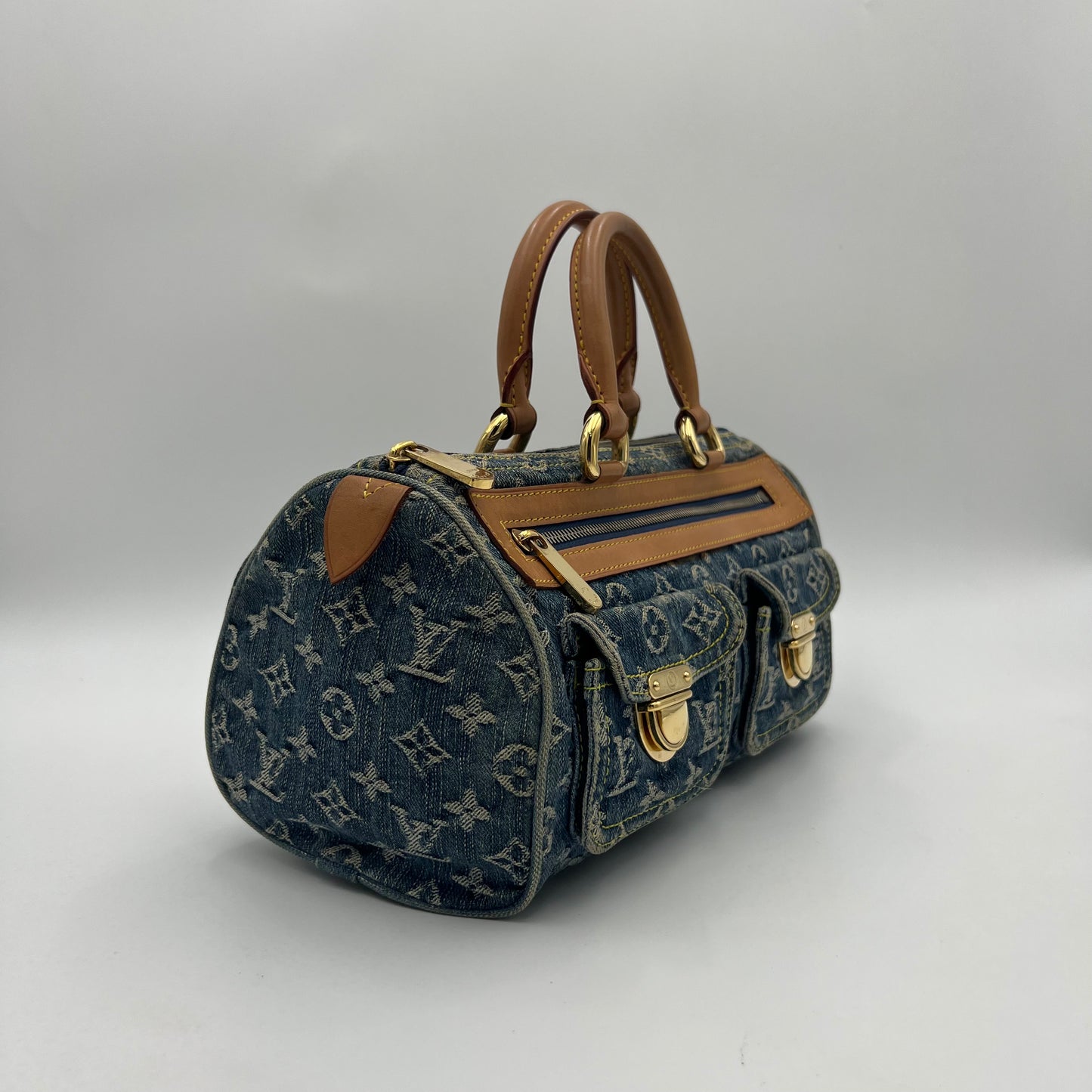LV Blue Monogram Denim Neo Speedy