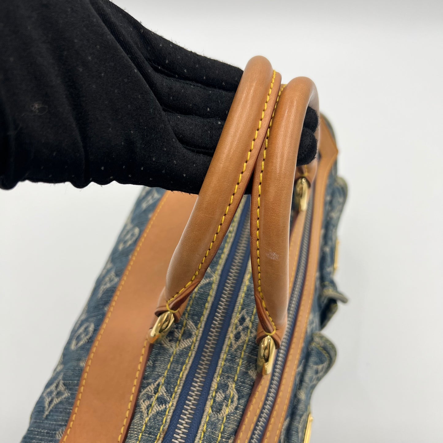 LV Blue Monogram Denim Neo Speedy