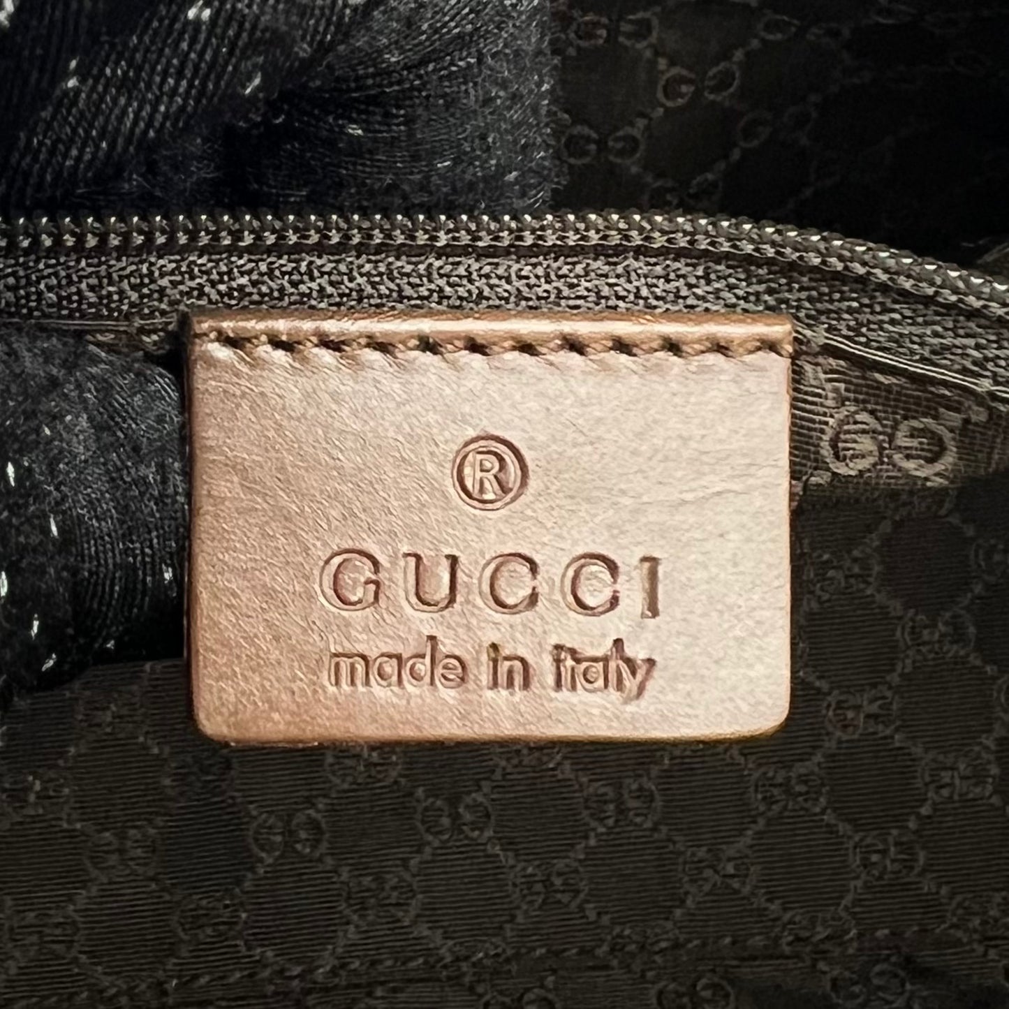 Gucci Neutral Cloth and Leather Sherryline Bardot Jackie Bag