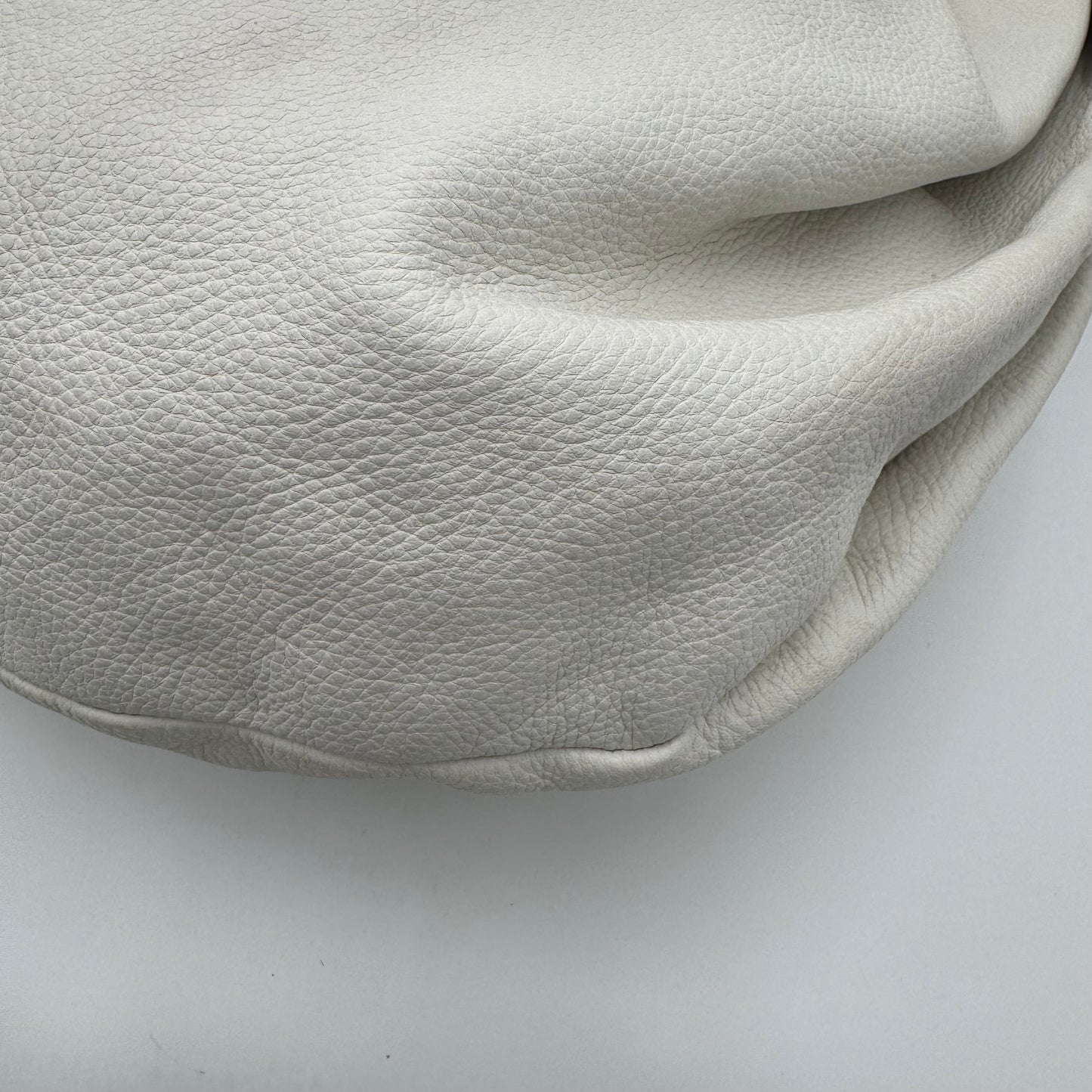 Miu Miu White Leather Bow Large Hobo Bag