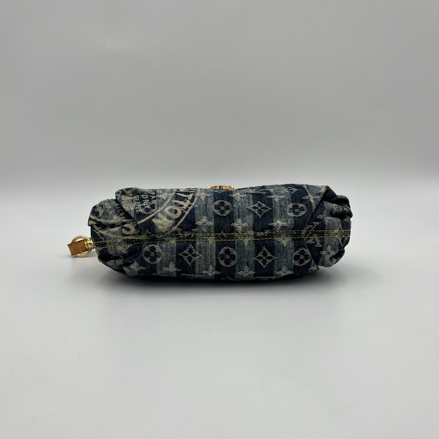 LV Blue Denim Mini Pleaty Raye Shoulder Bag