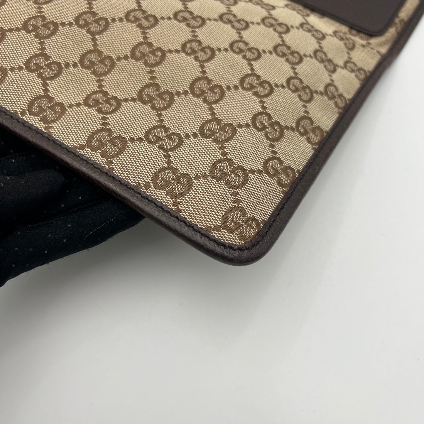 Gucci Brown Monogram Canvas and Leather Slim Crossbody