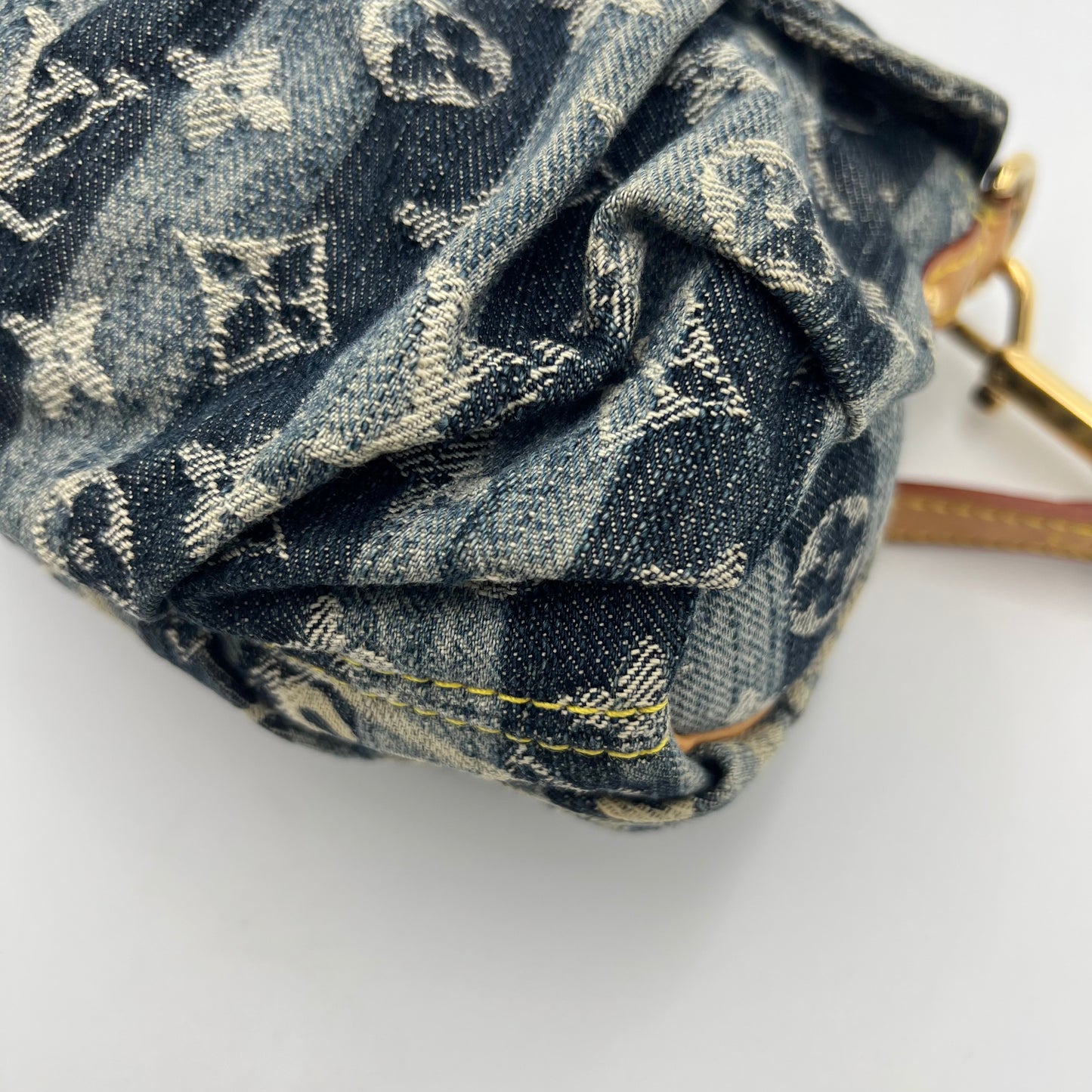 LV Blue Denim Mini Pleaty Raye Shoulder Bag