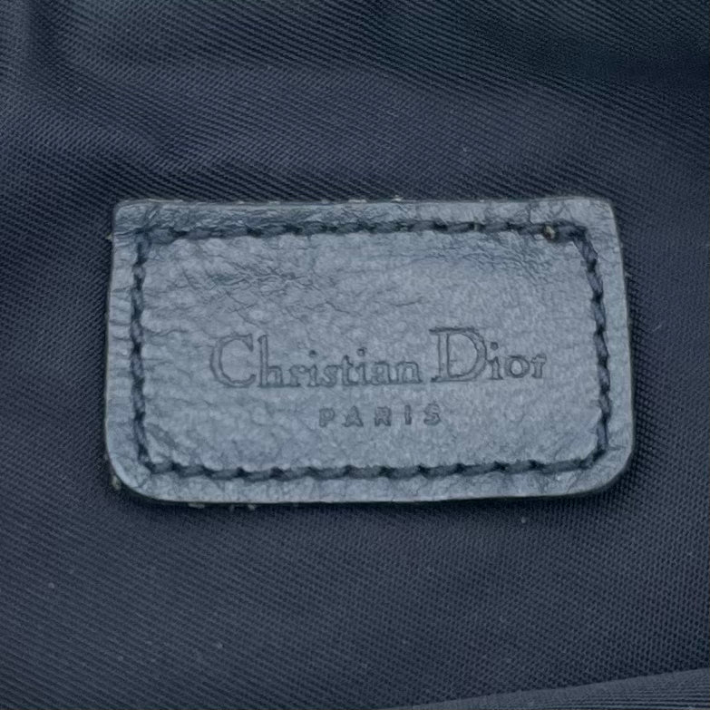 Christian Dior Blue Monogram Canvas Mini Saddle Pochette