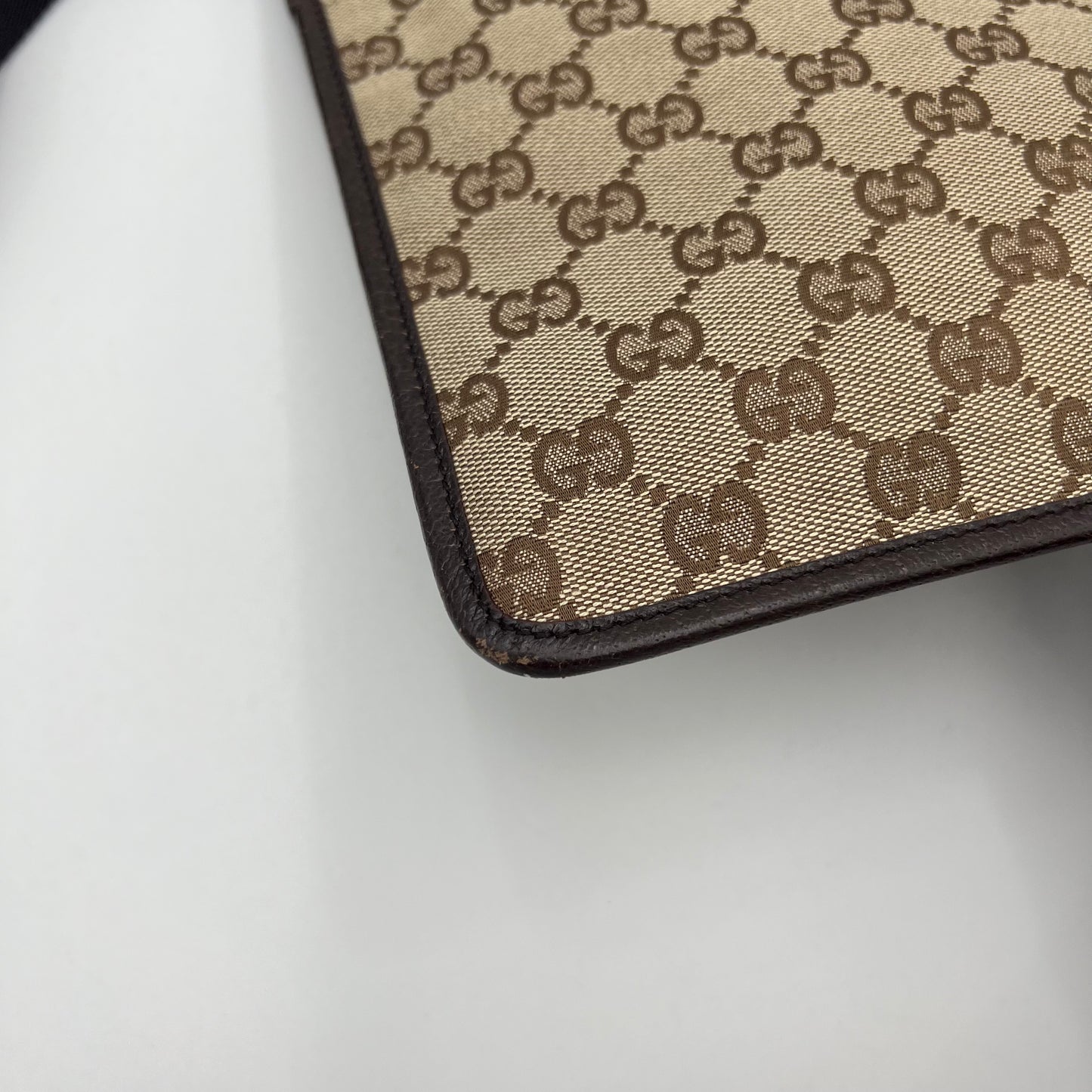 Gucci Brown Monogram Canvas and Leather Slim Crossbody