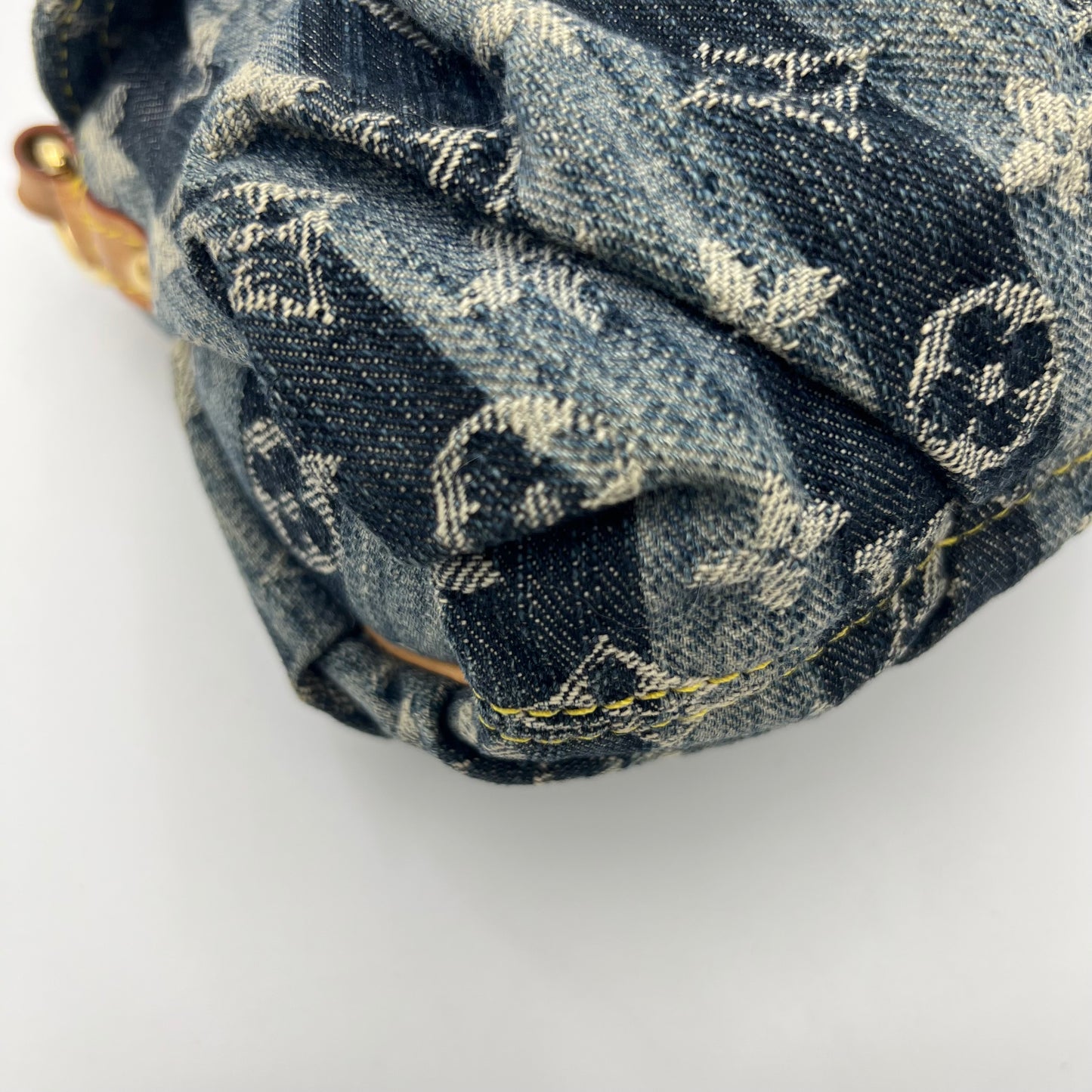LV Blue Denim Mini Pleaty Raye Shoulder Bag