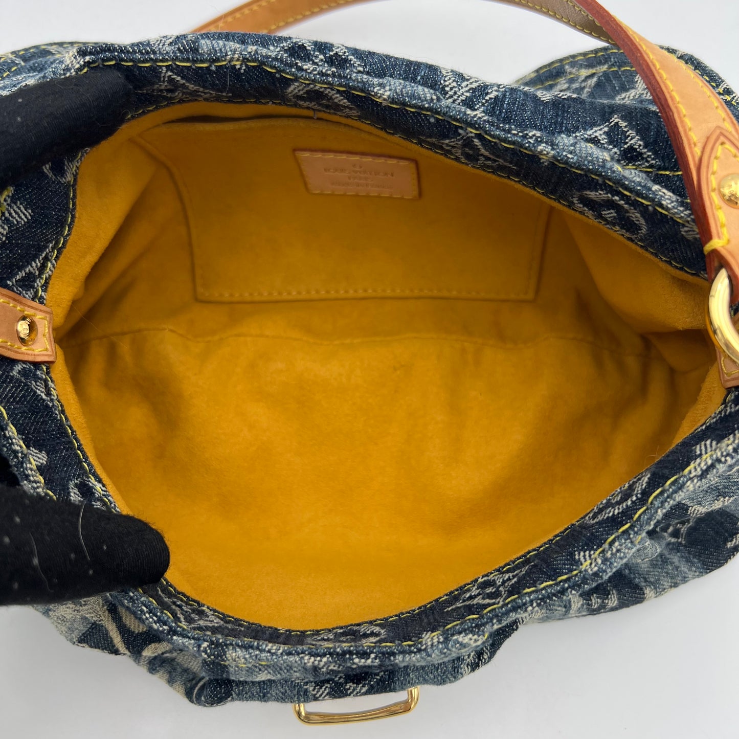 LV Blue Denim Mini Pleaty Raye Shoulder Bag
