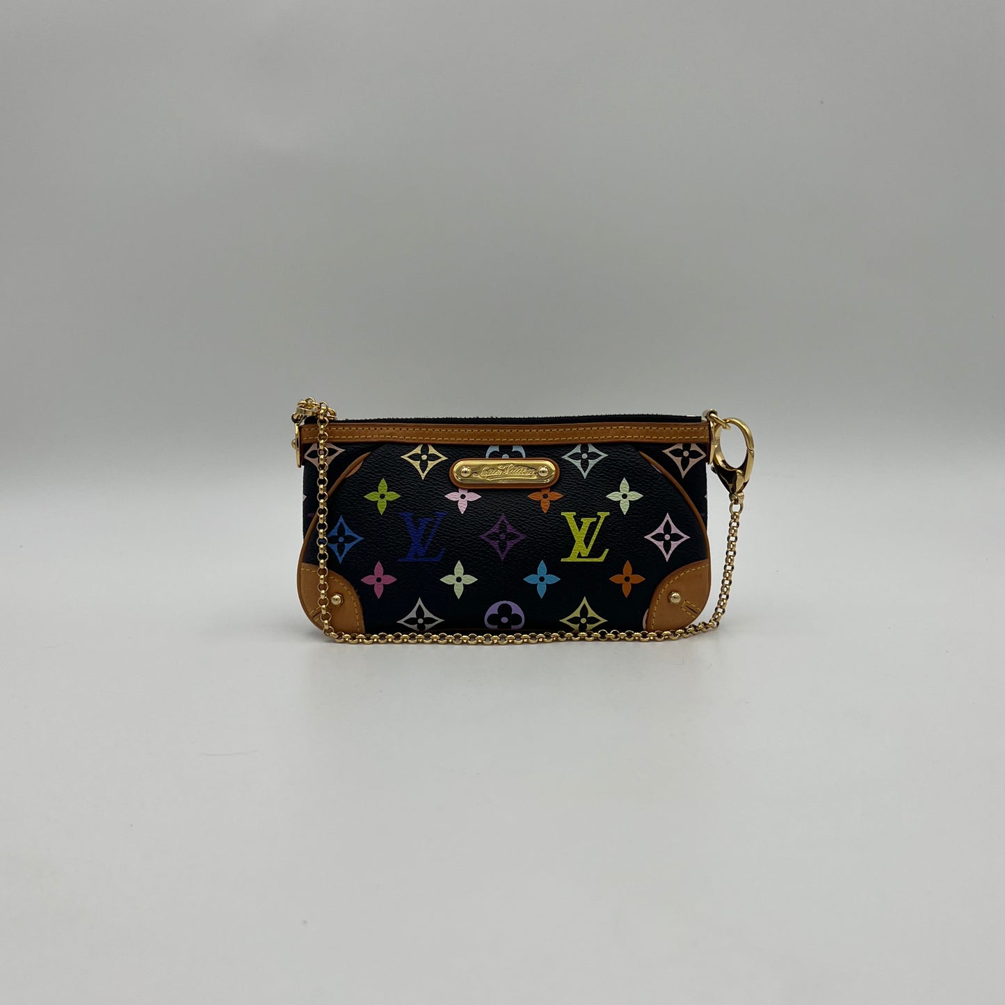 LV Takashi Murakami Black Multicolor Milla Pochette MM