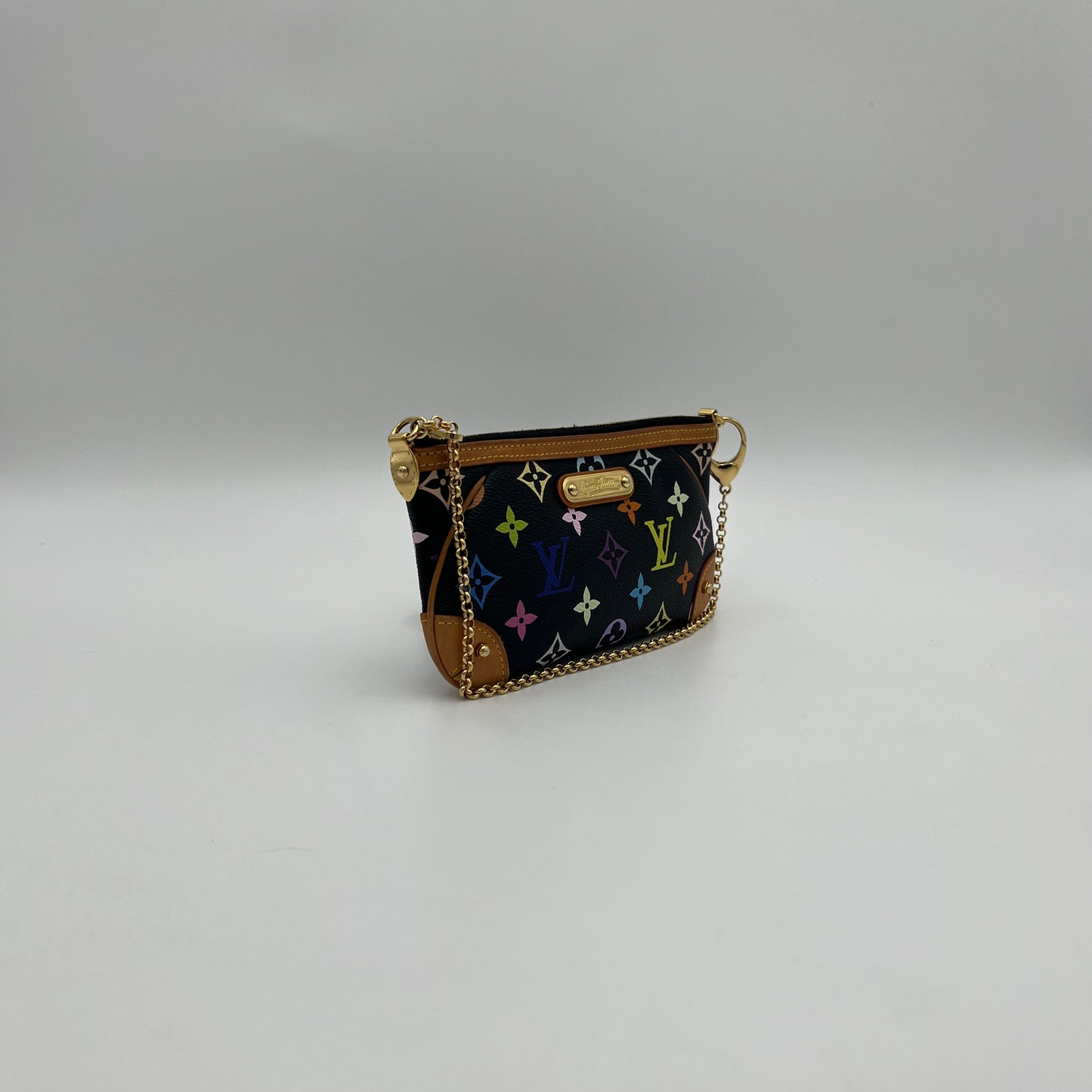 LV Takashi Murakami Black Multicolor Milla Pochette MM