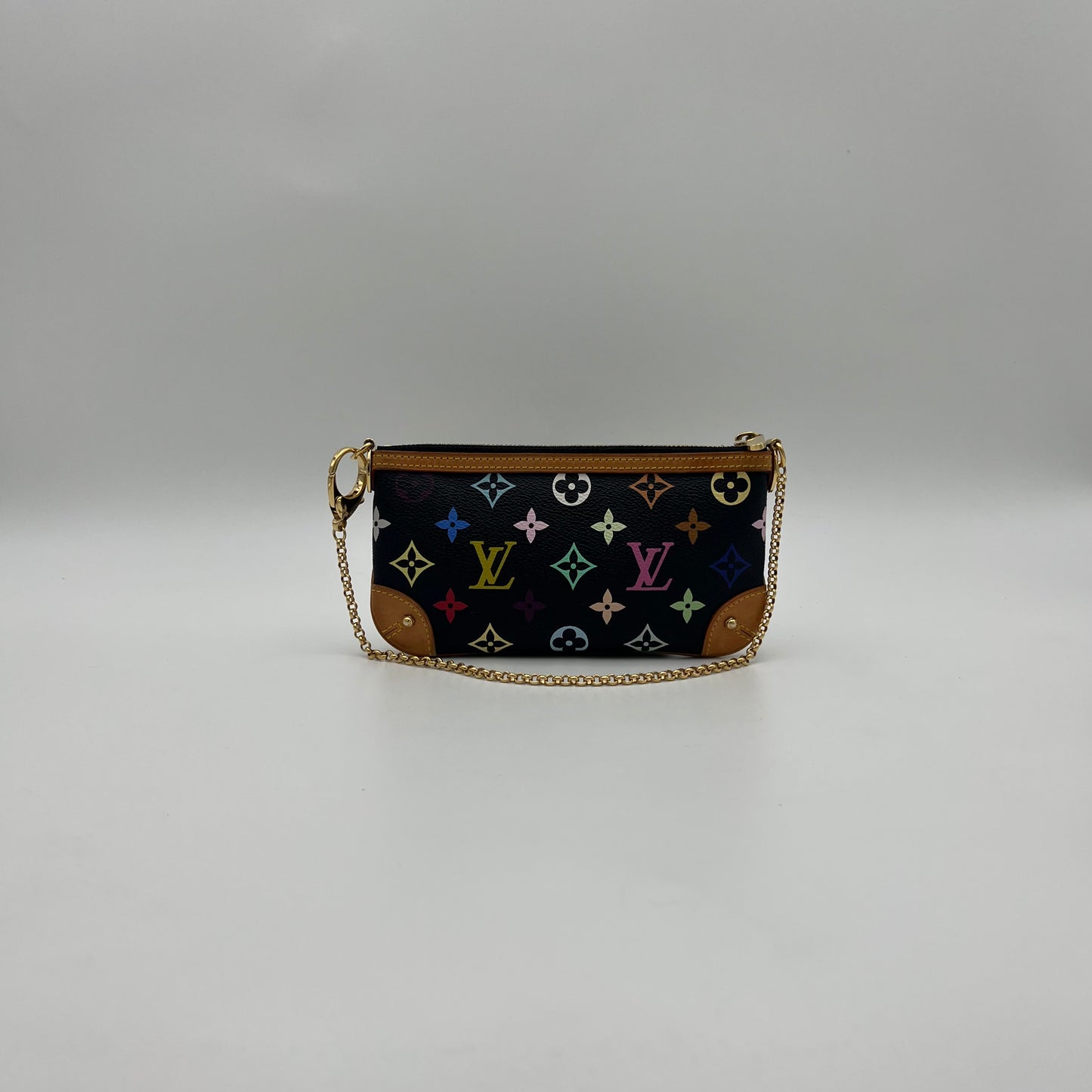 LV Takashi Murakami Black Multicolor Milla Pochette MM