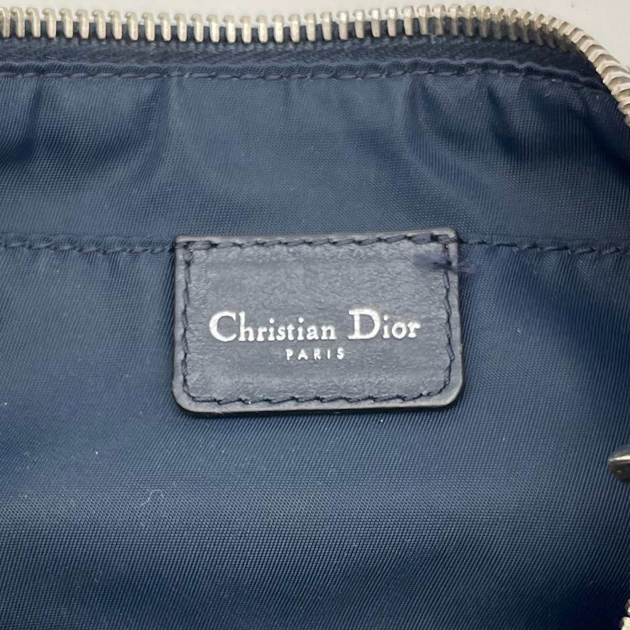 Christian Dior Oblique Canvas Spellout Charm Pochette