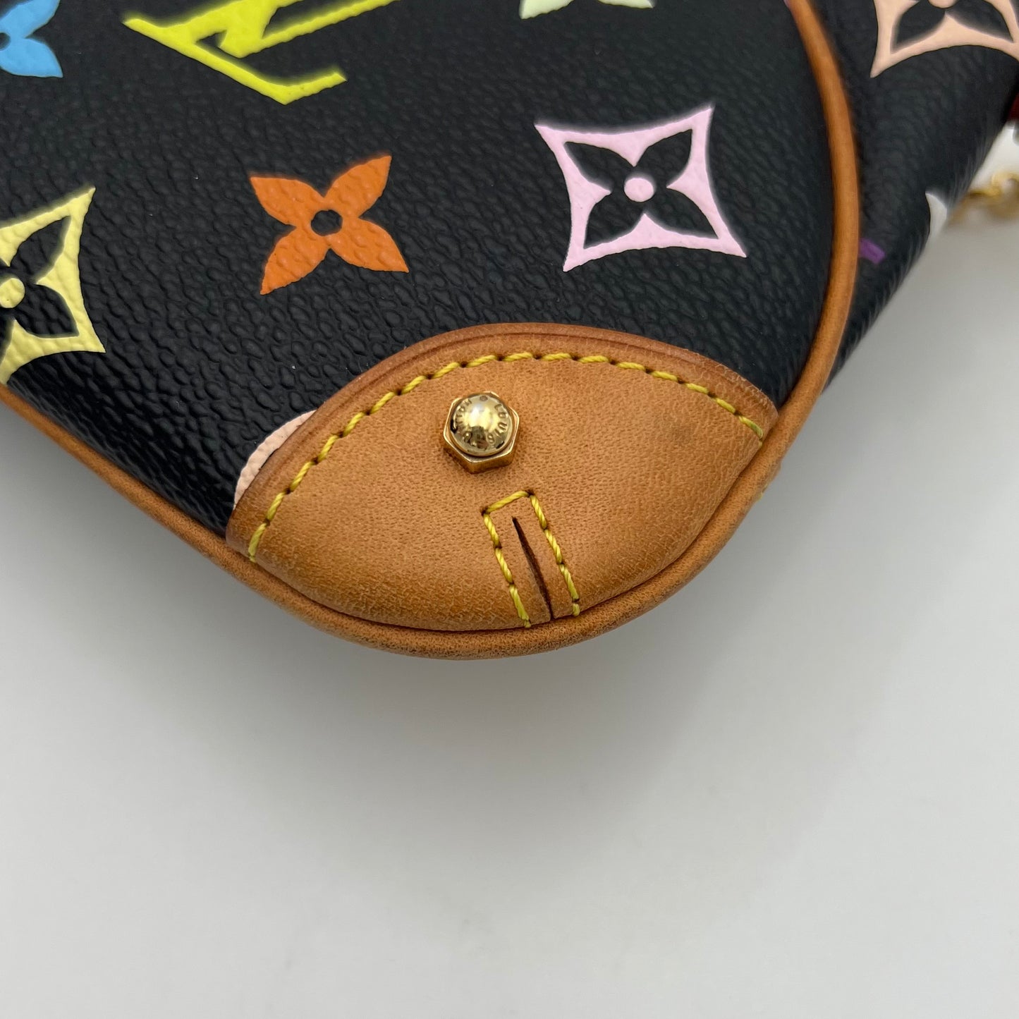 LV Takashi Murakami Black Multicolor Milla Pochette MM