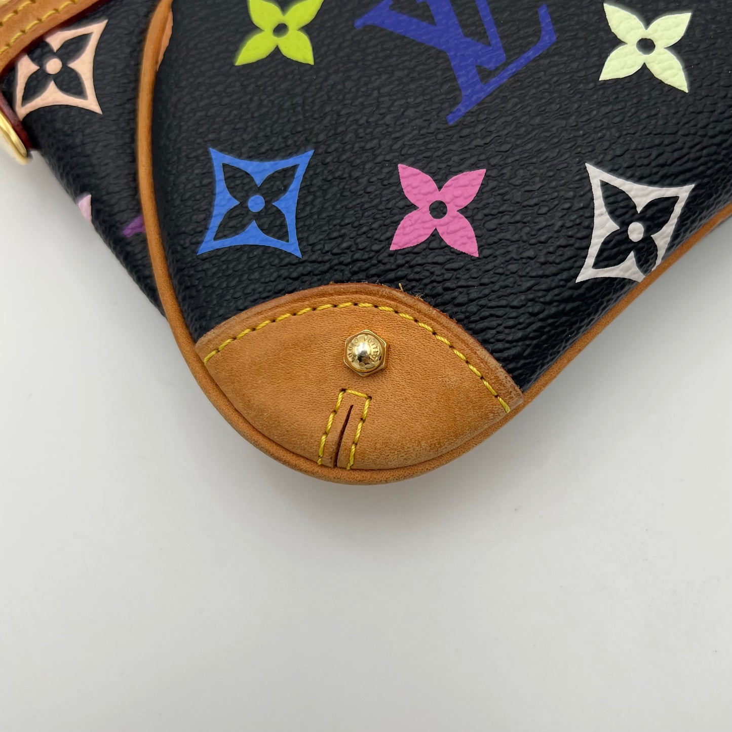 LV Takashi Murakami Black Multicolor Milla Pochette MM