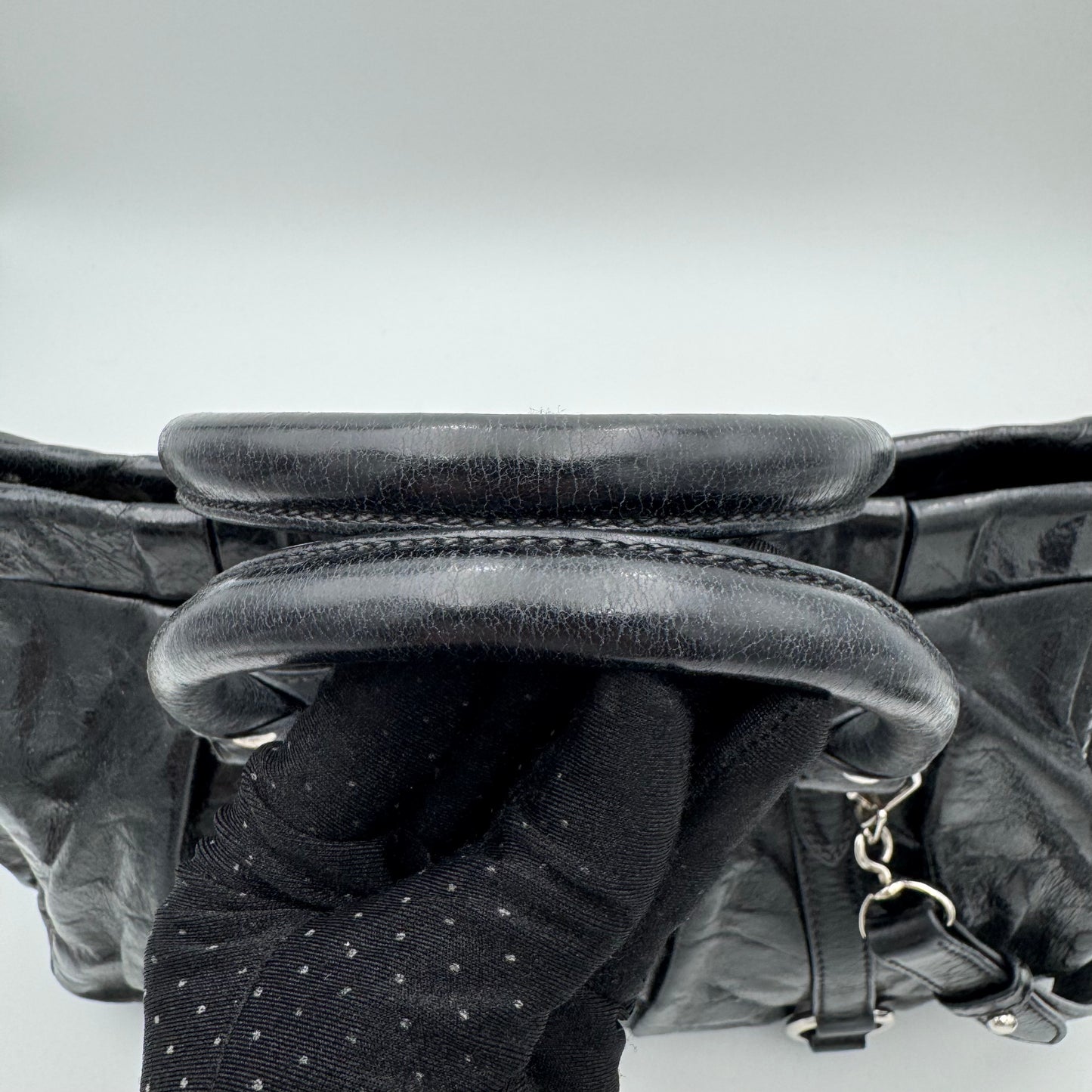 Miu Miu Black Vitello Lux Handbag SHW