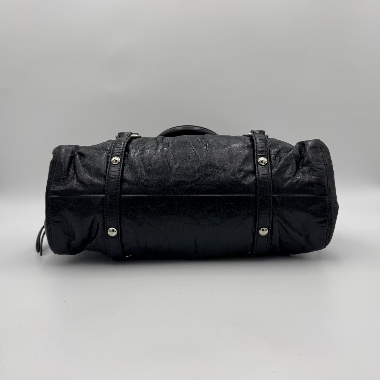 Miu Miu Black Vitello Lux Handbag SHW