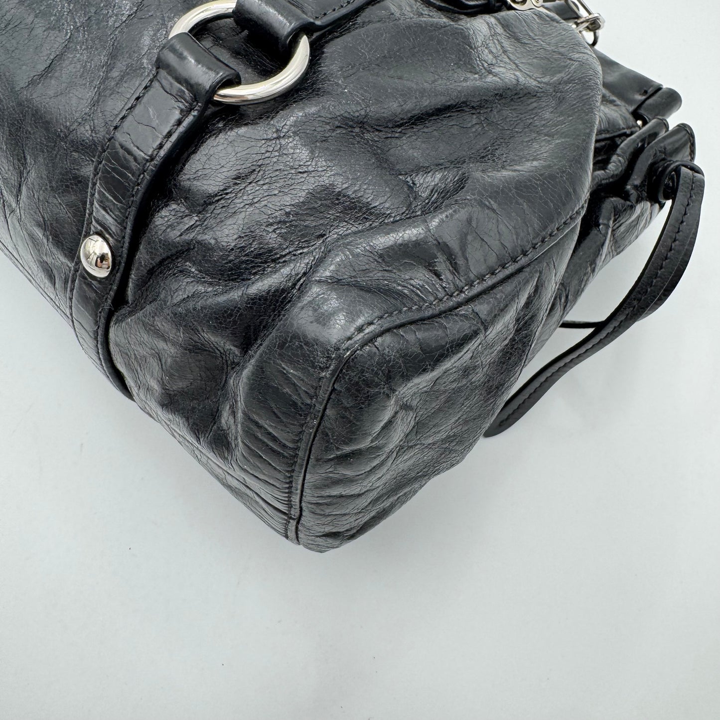 Miu Miu Black Vitello Lux Handbag SHW