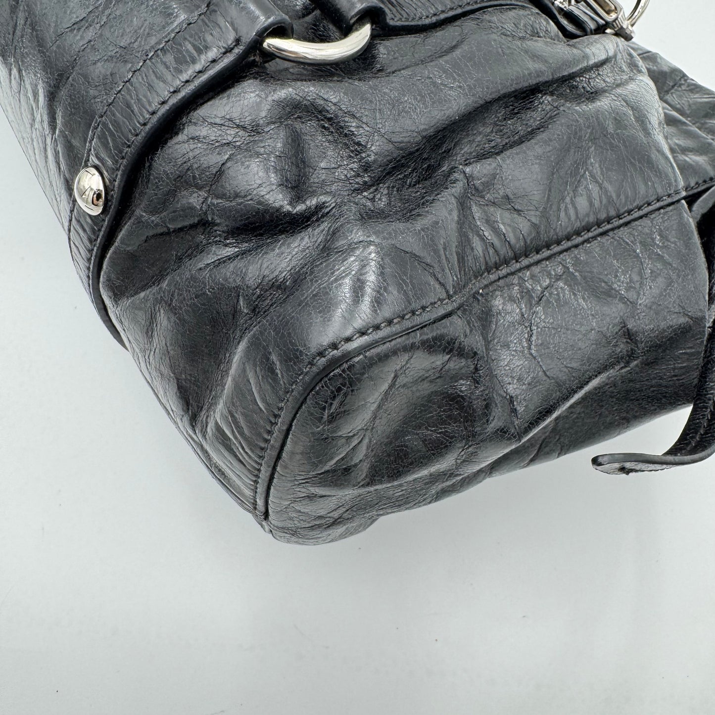 Miu Miu Black Vitello Lux Handbag SHW