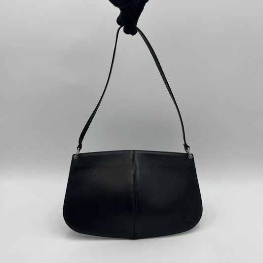 LV Black Epi Demi-Lune Pochette