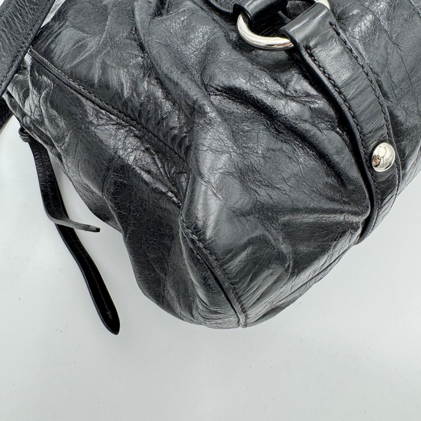 Miu Miu Black Vitello Lux Handbag SHW