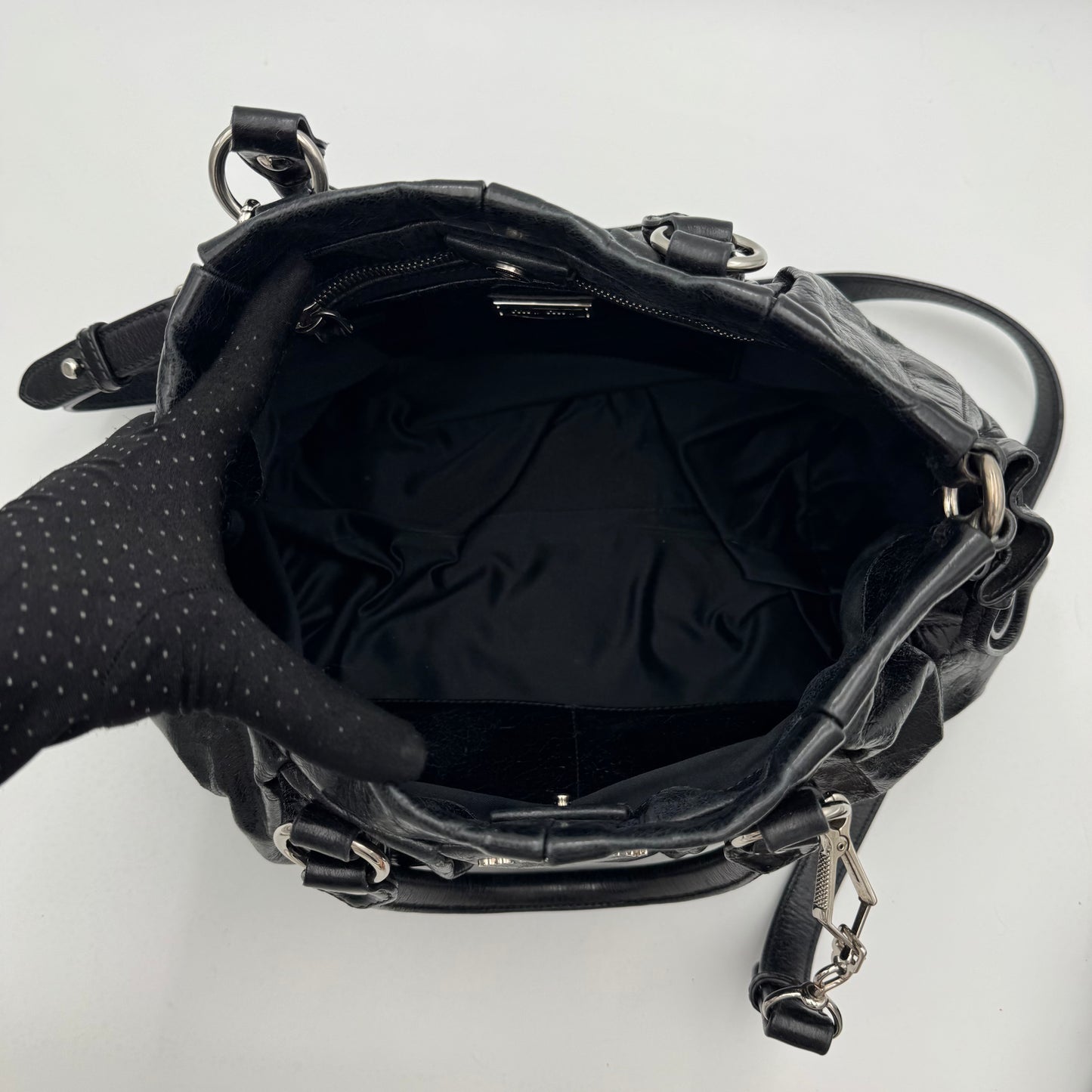 Miu Miu Black Vitello Lux Handbag SHW