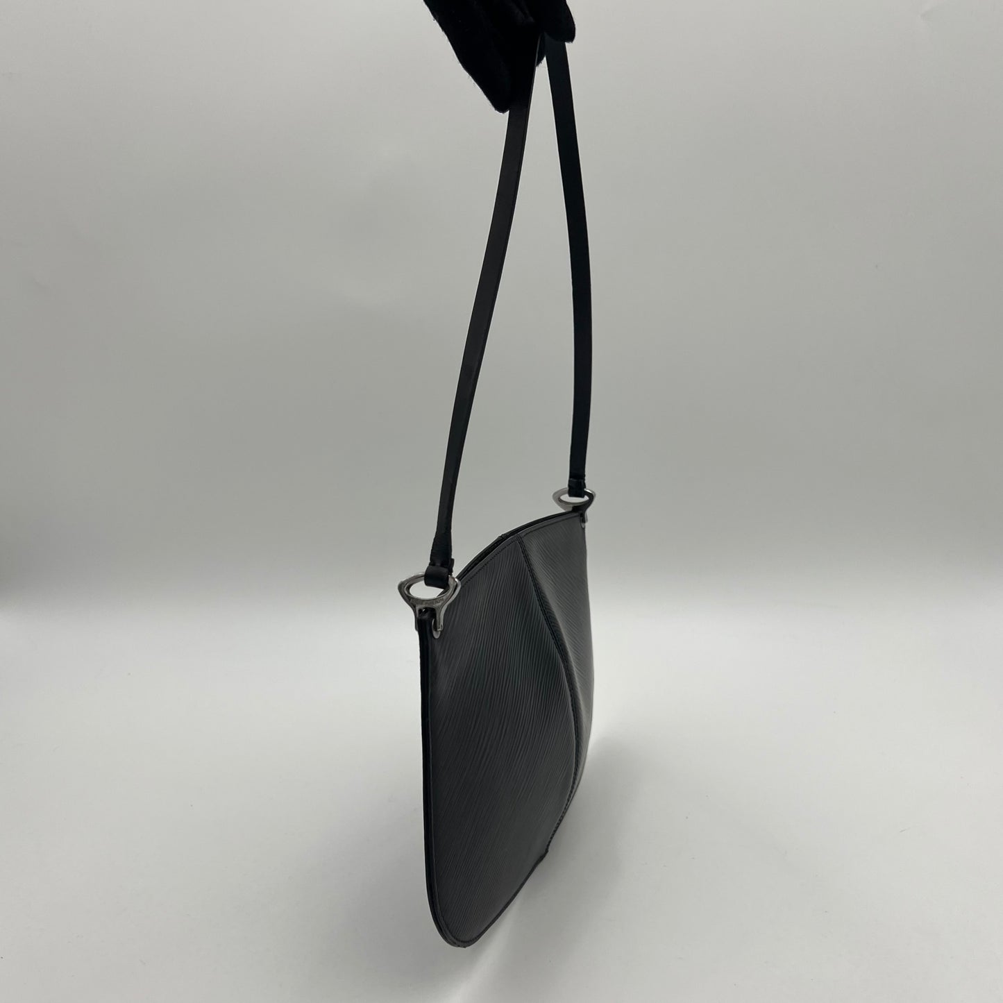 LV Black Epi Demi-Lune Pochette