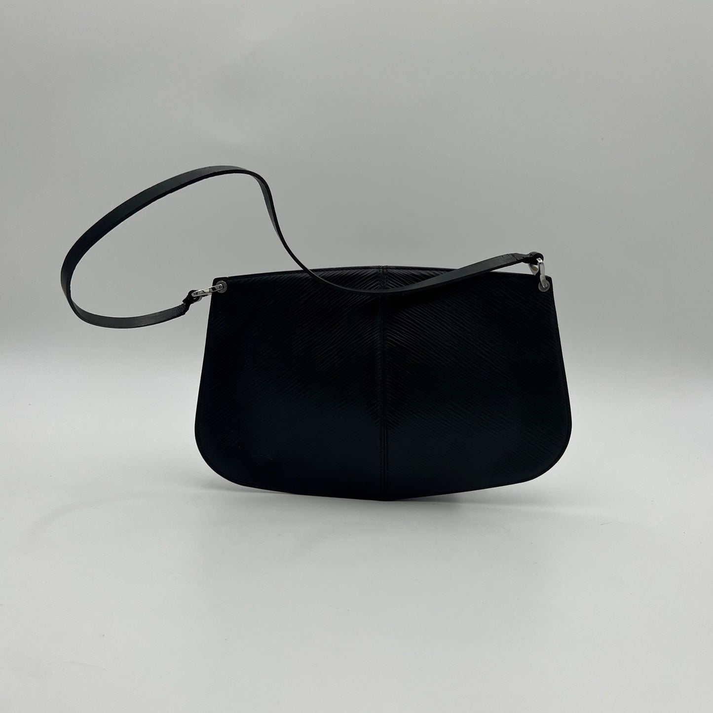 LV Black Epi Demi-Lune Pochette