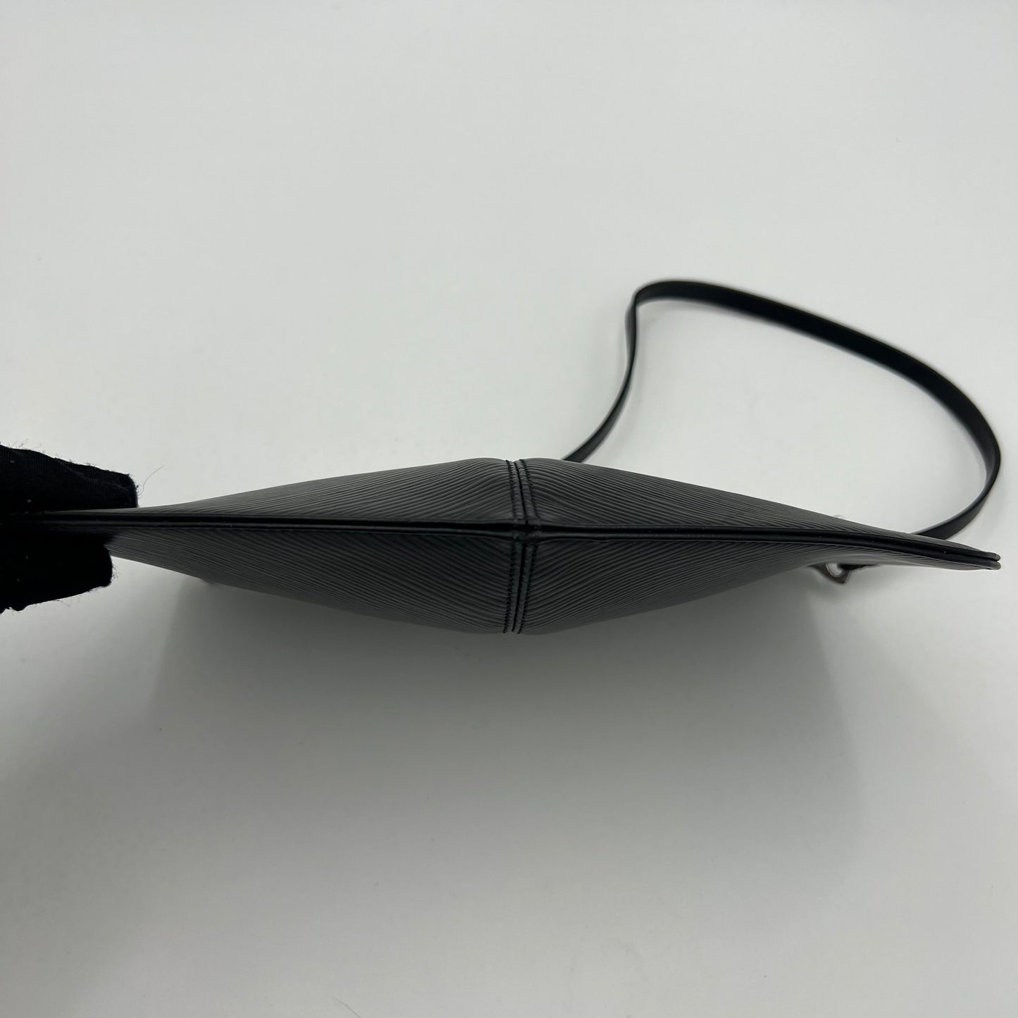 LV Black Epi Demi-Lune Pochette