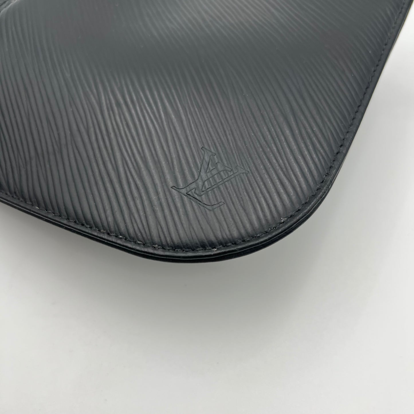 LV Black Epi Demi-Lune Pochette