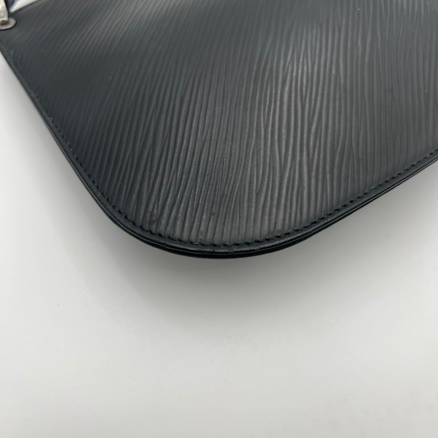 LV Black Epi Demi-Lune Pochette