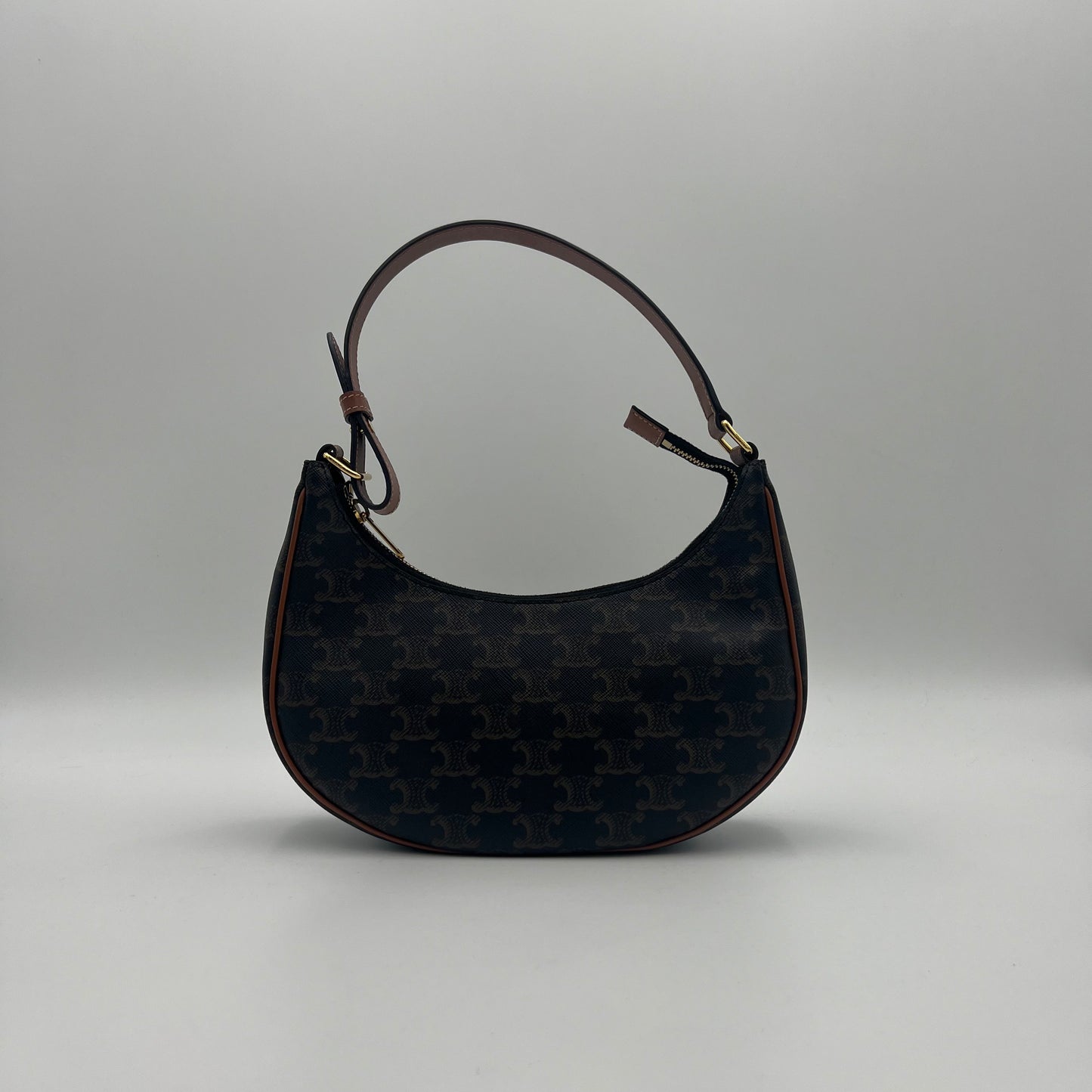 Celine Paris Triomphe Canvas and Leather Ava Shoulder Bag