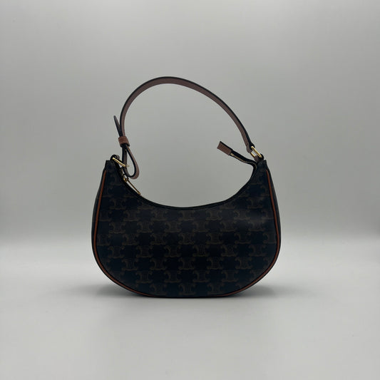 Celine Paris Triomphe Canvas and Leather Ava Shoulder Bag