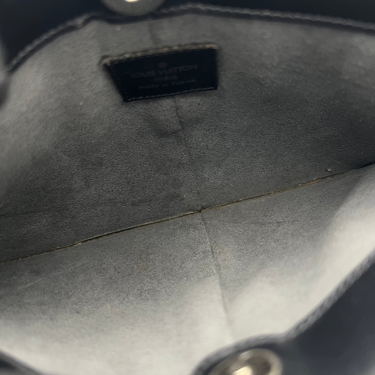 LV Black Epi Demi-Lune Pochette