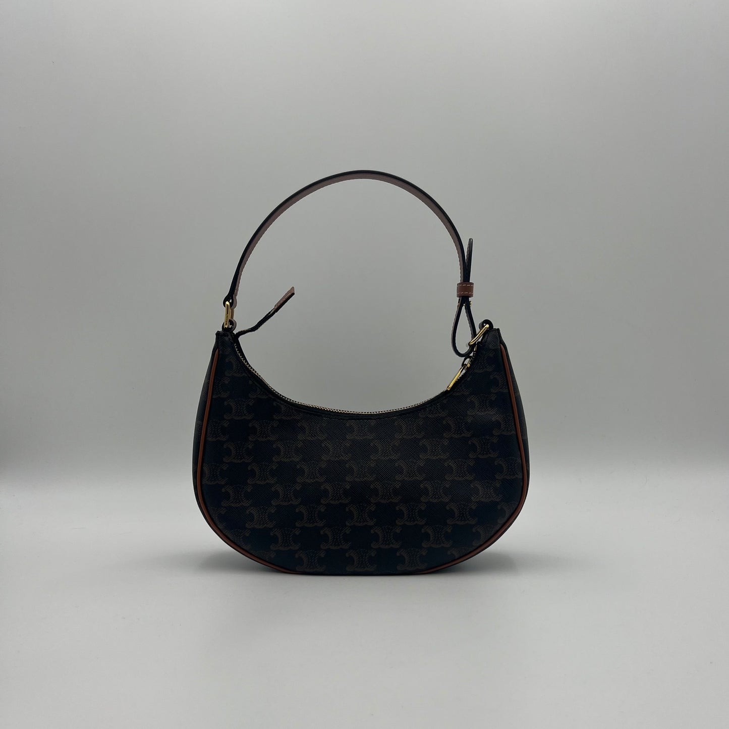Celine Paris Triomphe Canvas and Leather Ava Shoulder Bag