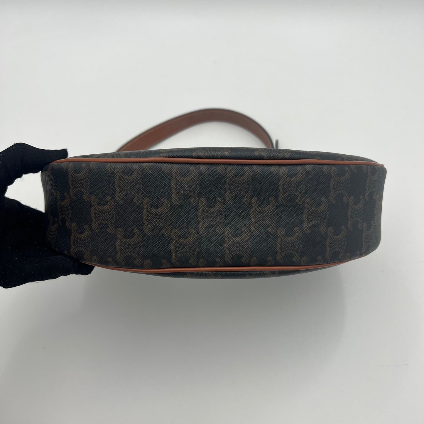 Celine Paris Triomphe Canvas and Leather Ava Shoulder Bag