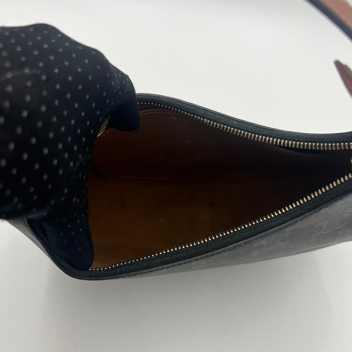 Celine Paris Triomphe Canvas and Leather Ava Shoulder Bag