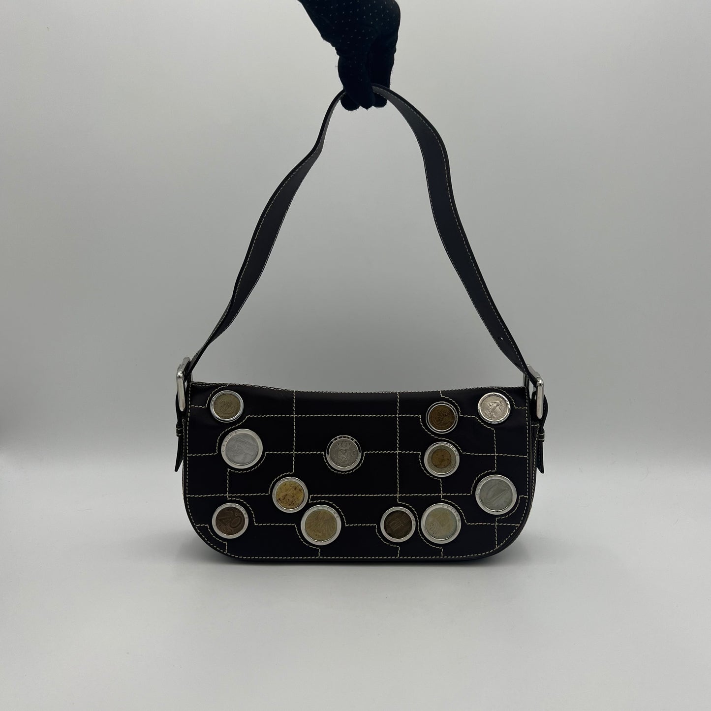 Celine Paris Limited Ed Eurodyssey Coin Collection Flap Shoulder Bag