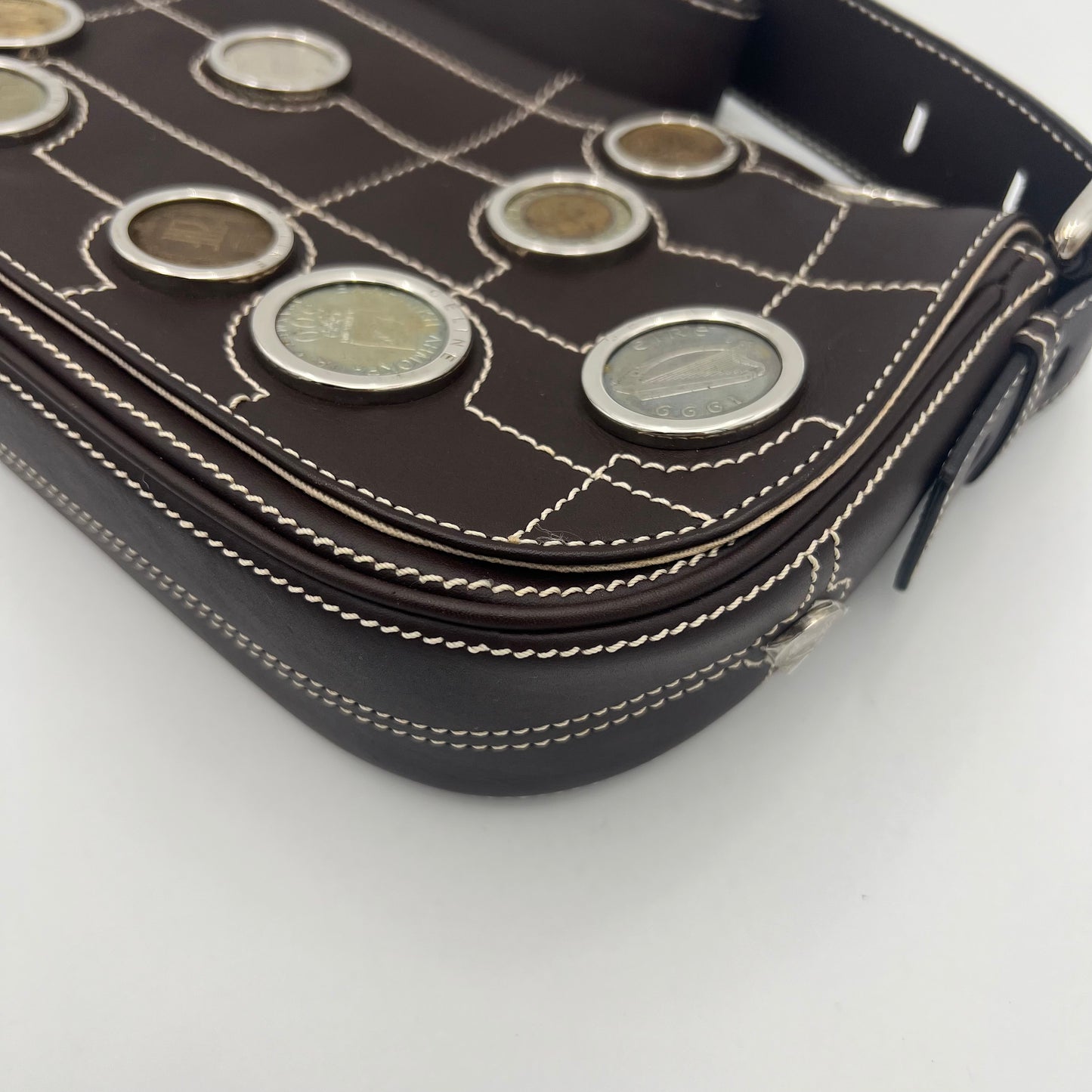 Celine Paris Limited Ed Eurodyssey Coin Collection Flap Shoulder Bag