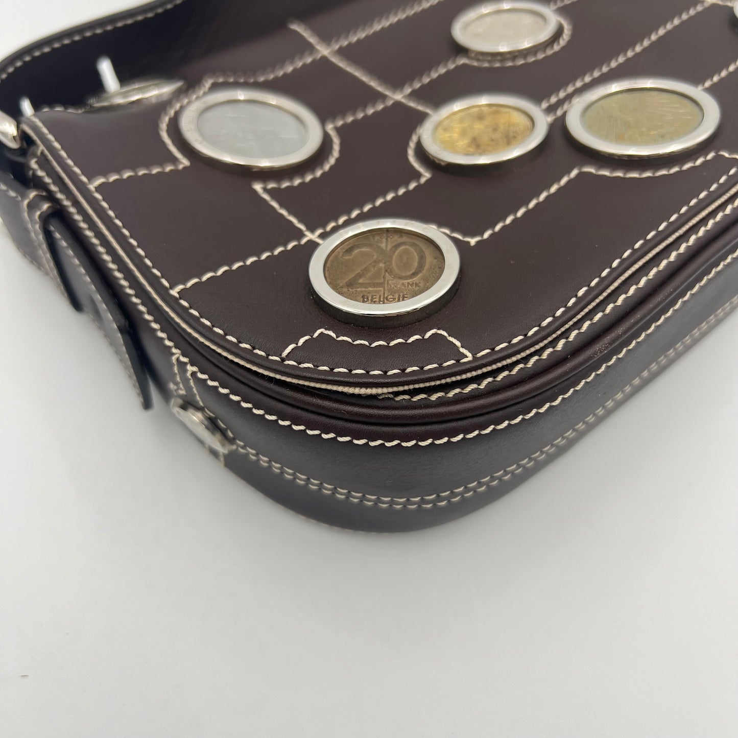 Celine Paris Limited Ed Eurodyssey Coin Collection Flap Shoulder Bag